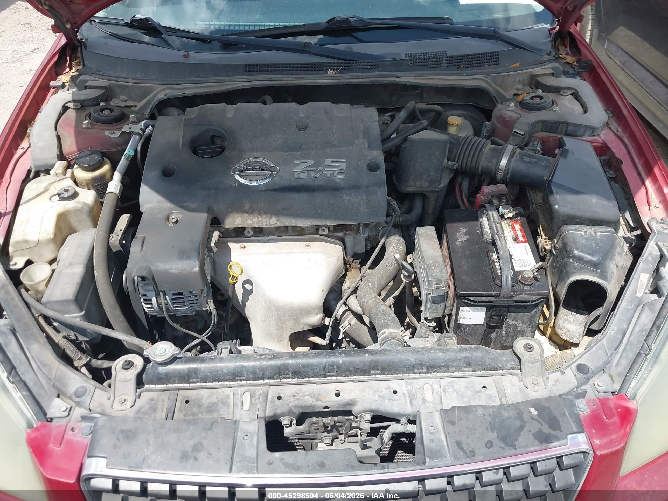 2006 Nissan Altima 2.5 S Red vin: 1N4AL11D76N376778