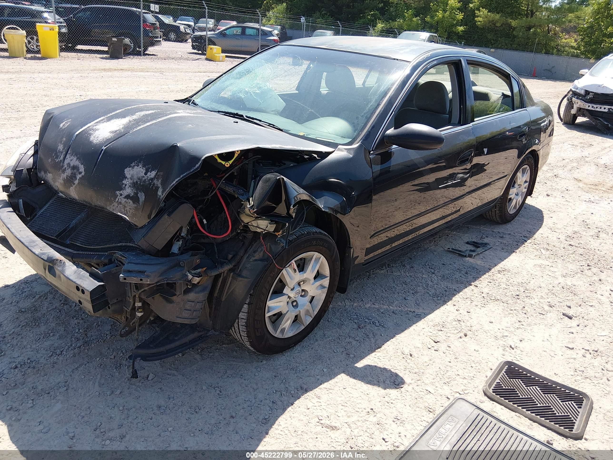 2006 Nissan Altima 2.5 S Black vin: 1N4AL11D76N427938