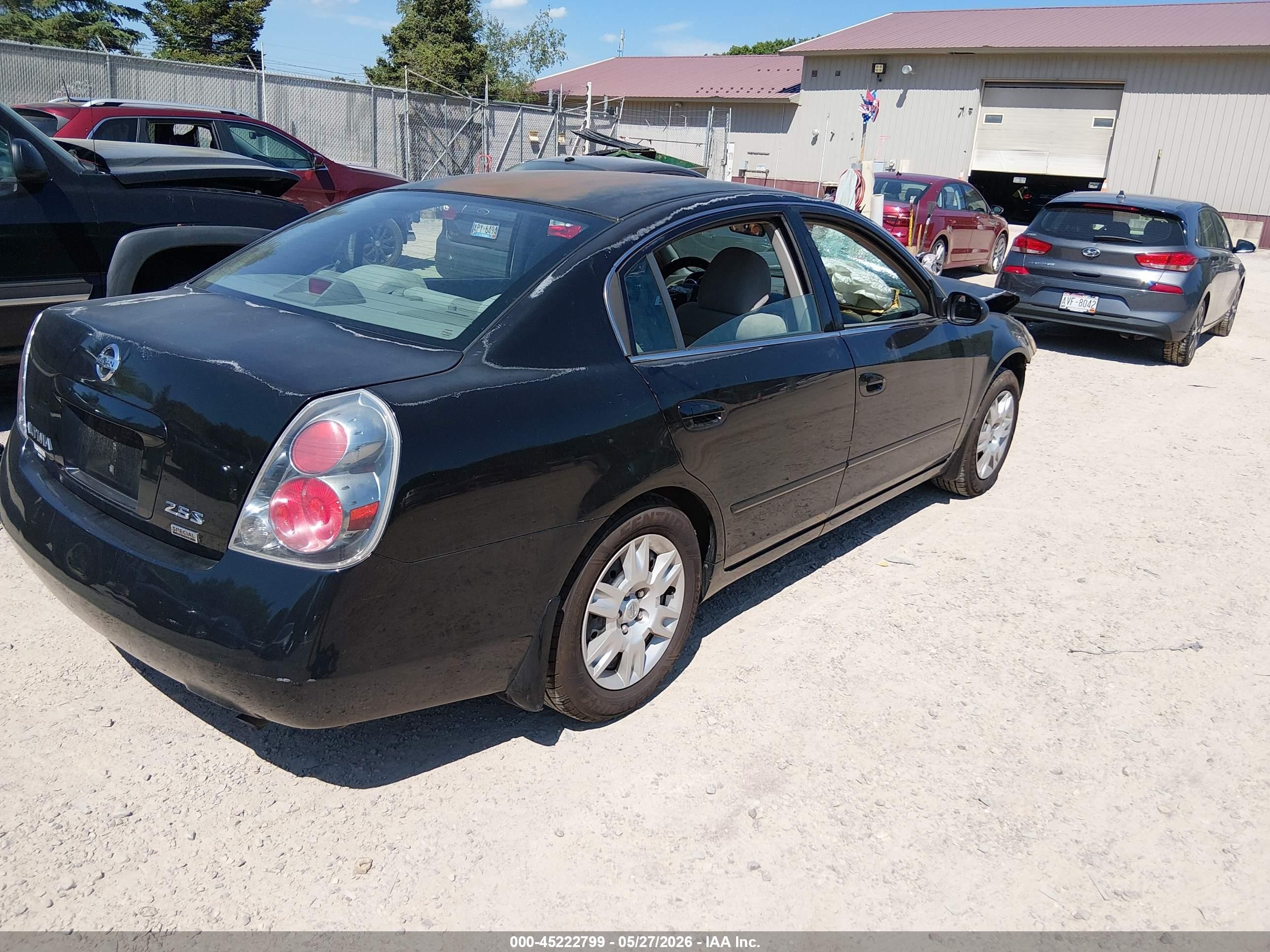 2006 Nissan Altima 2.5 S Black vin: 1N4AL11D76N427938