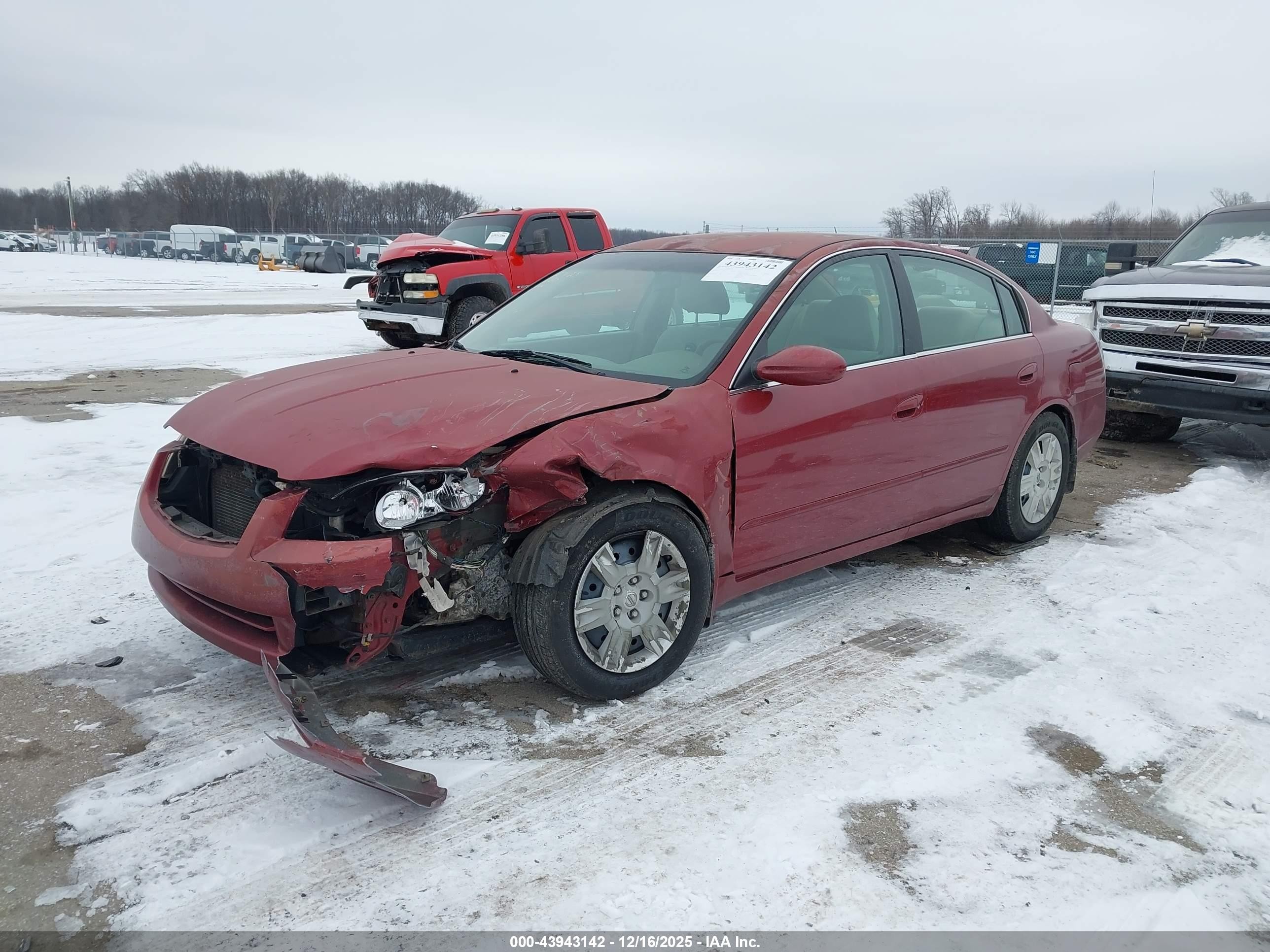 2006 Nissan Altima 2.5 S Red vin: 1N4AL11D76N449972