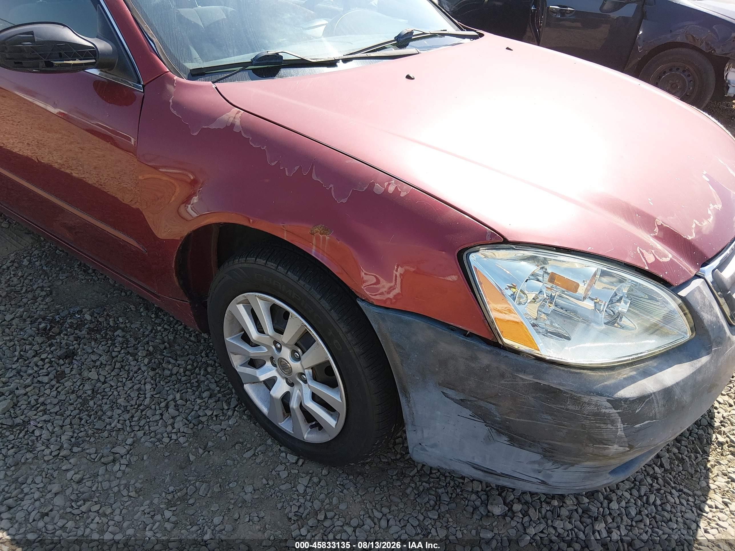 2003 Nissan Altima 2.5 S Red vin: 1N4AL11D83C276194