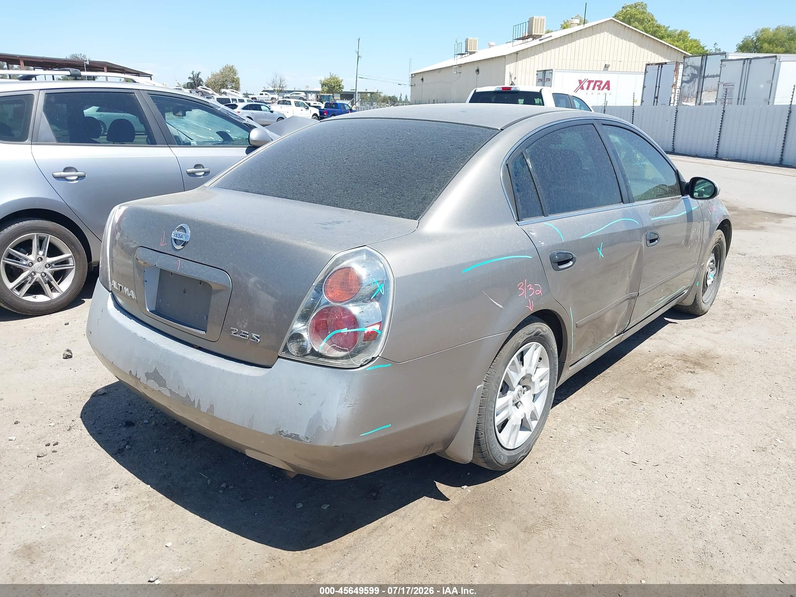 2005 Nissan Altima 2.5 S Gray vin: 1N4AL11D85C198115