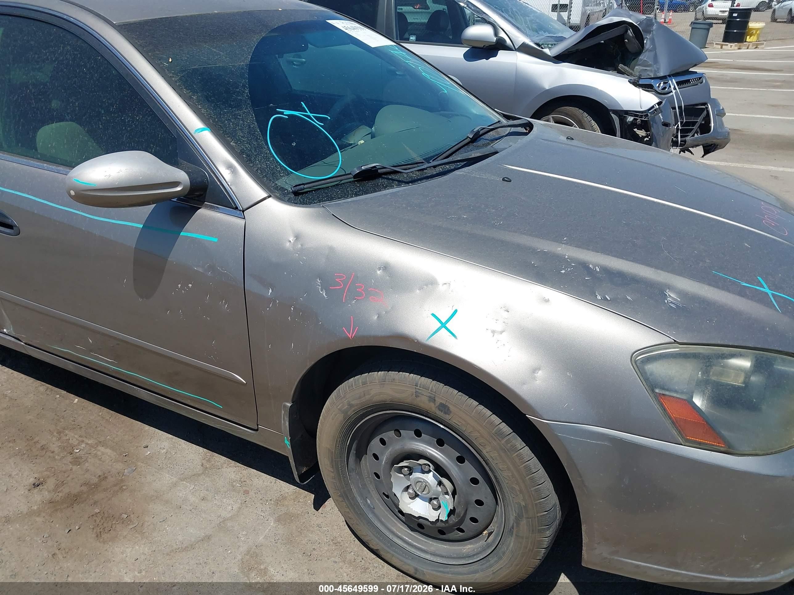 2005 Nissan Altima 2.5 S Gray vin: 1N4AL11D85C198115