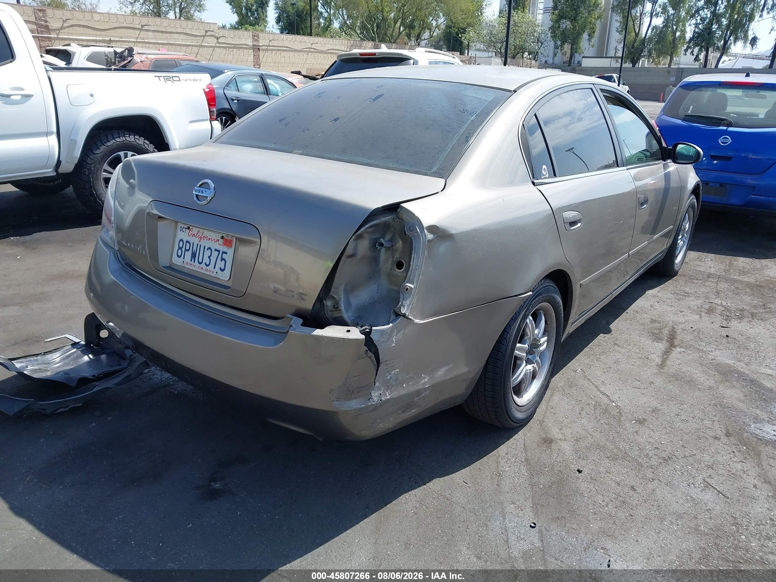 2005 Nissan Altima 2.5 S Золотой vin: 1N4AL11D85N416171
