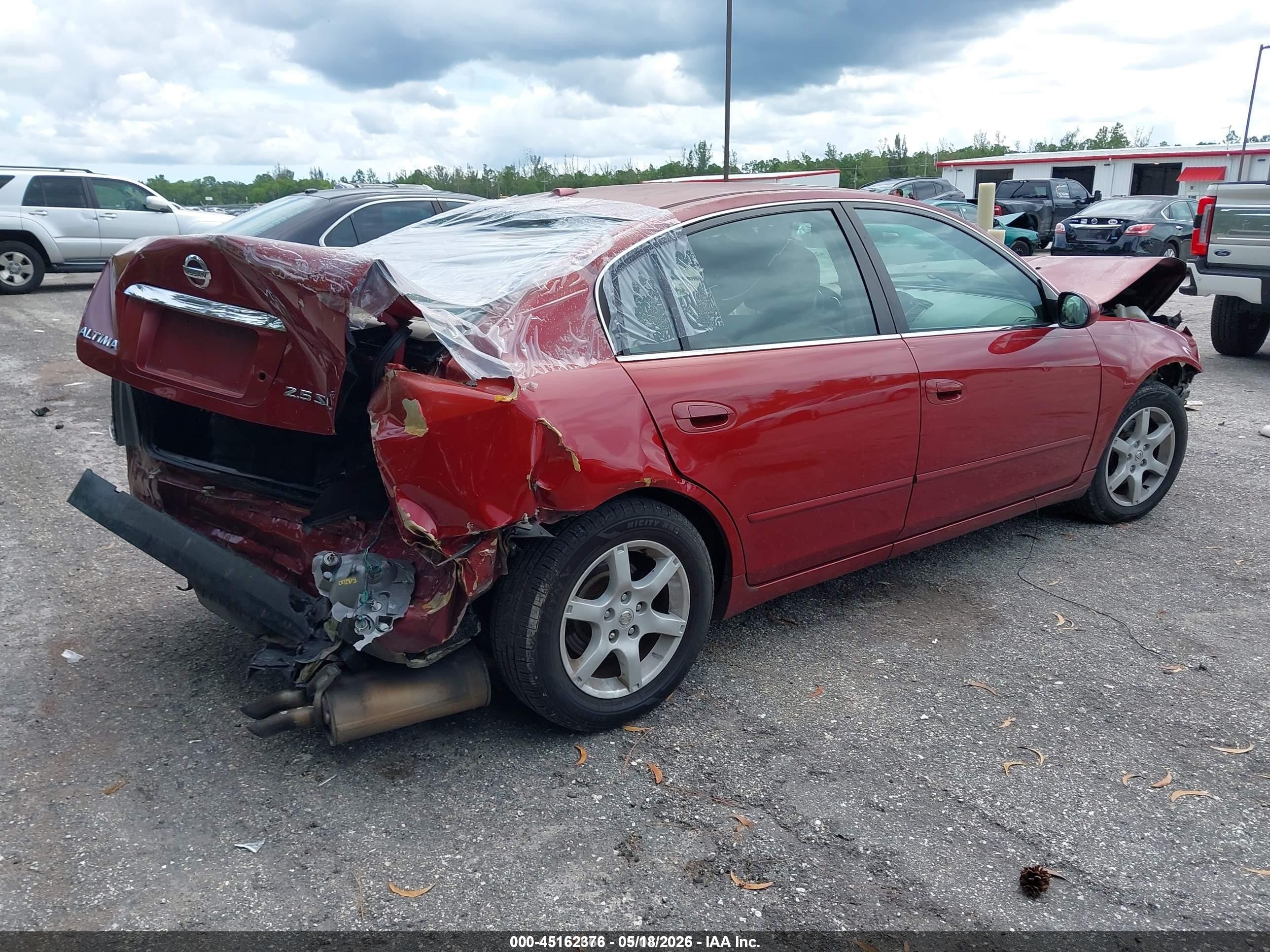 2006 Nissan Altima 2.5 S Red vin: 1N4AL11D86C195913