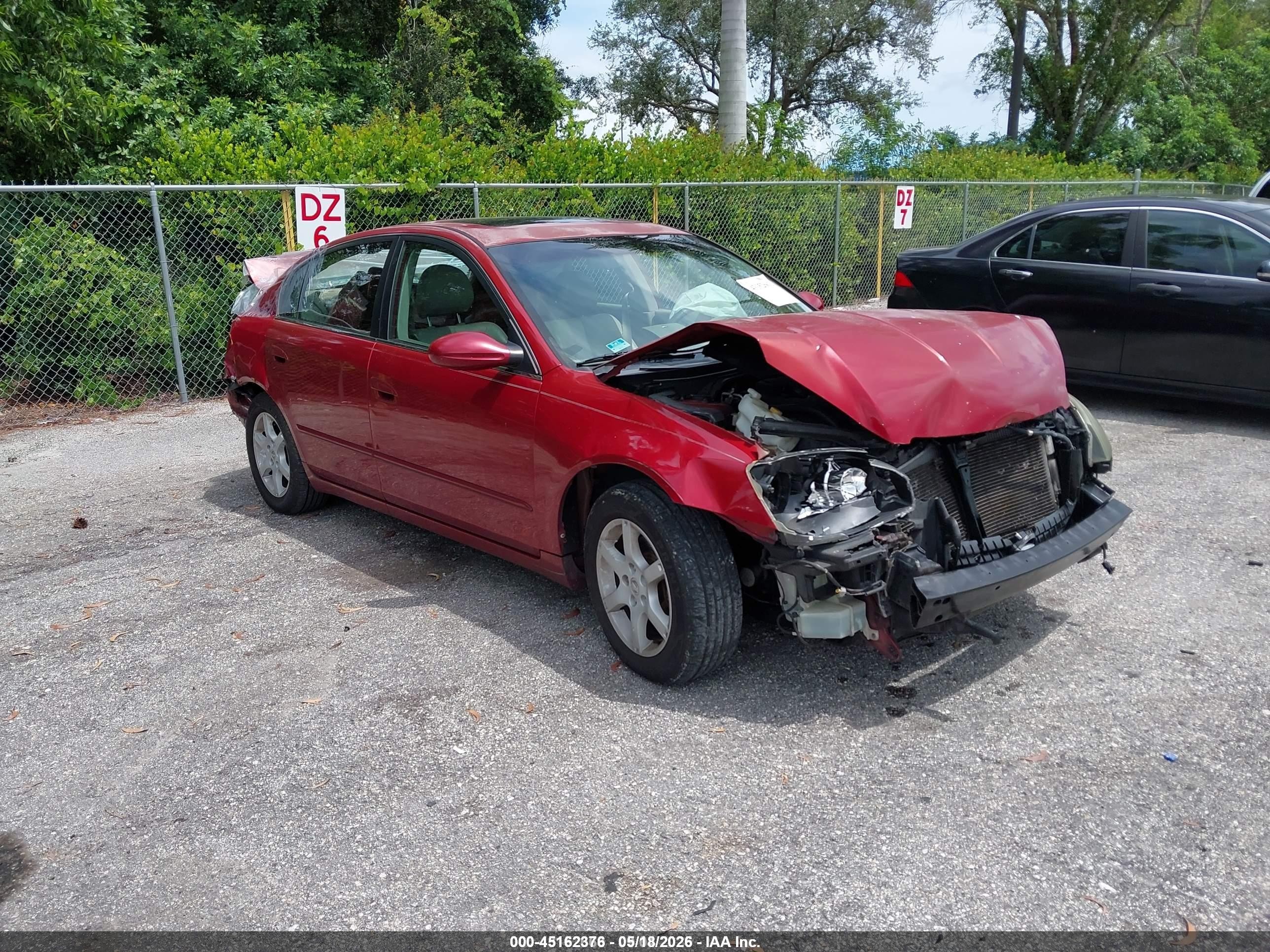 2006 Nissan Altima 2.5 S Red vin: 1N4AL11D86C195913