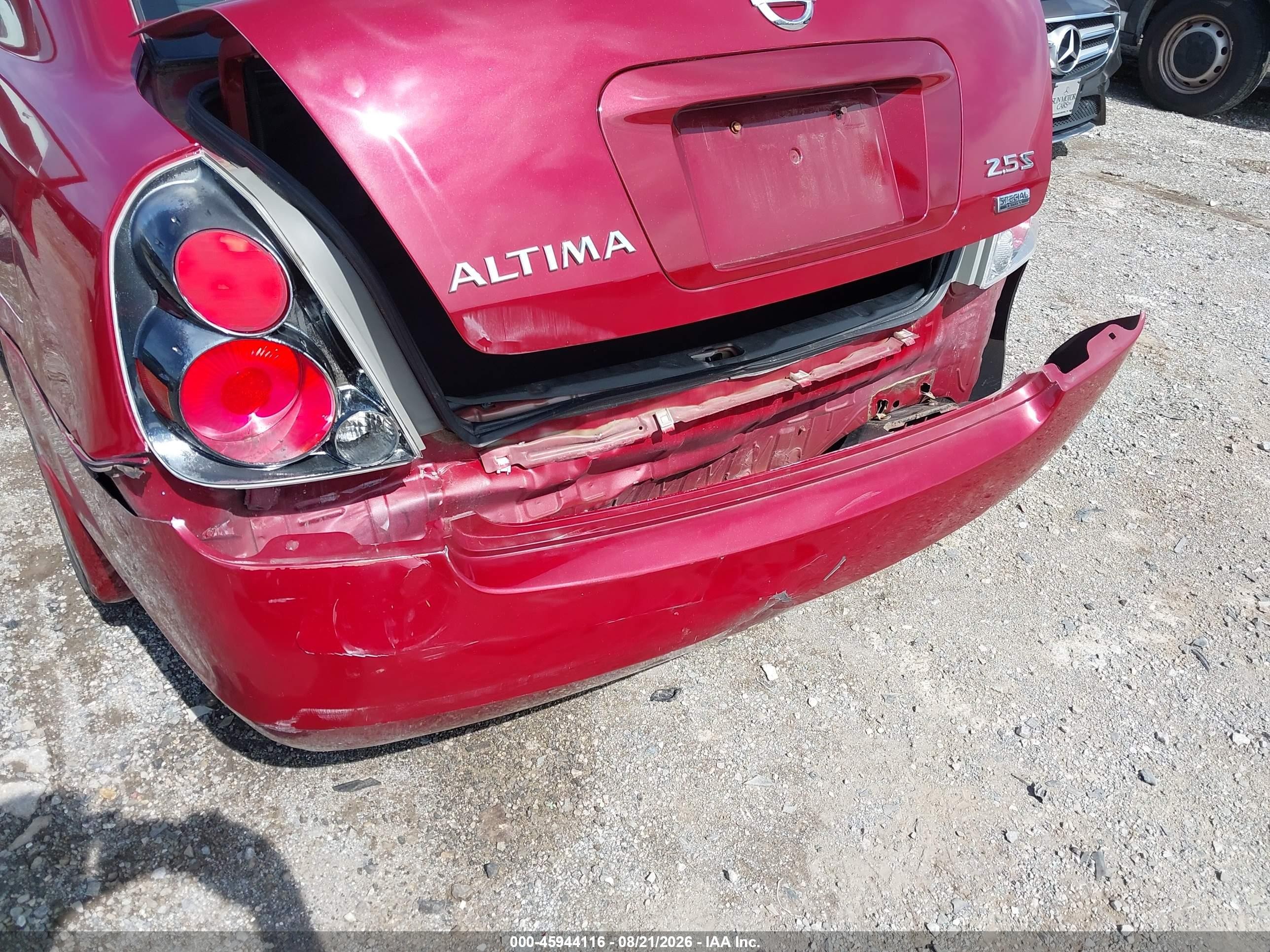 2006 Nissan Altima 2.5 S Maroon vin: 1N4AL11D86C207686