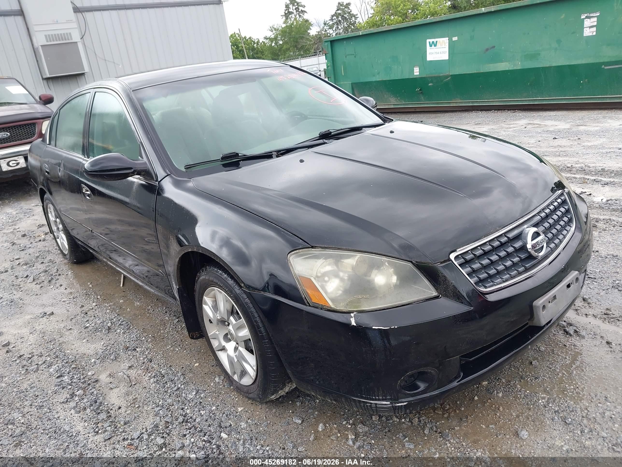 2006 Nissan Altima 2.5 S Black vin: 1N4AL11D86C266219