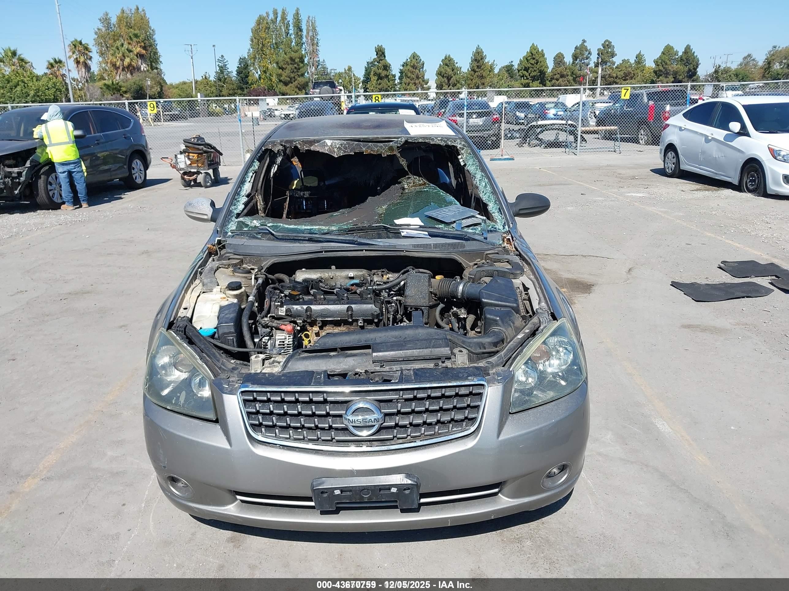 2006 Nissan Altima 2.5 S Gray vin: 1N4AL11D86N366664