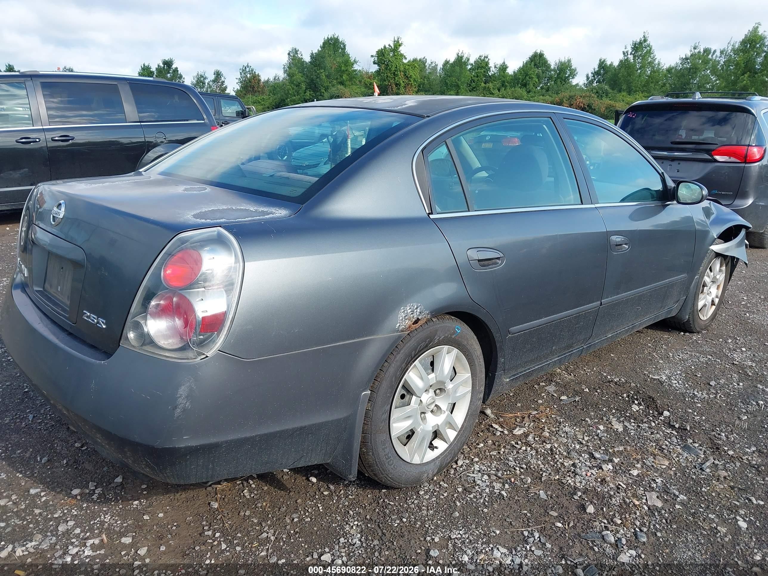 2006 Nissan Altima 2.5 S Gray vin: 1N4AL11D86N461953