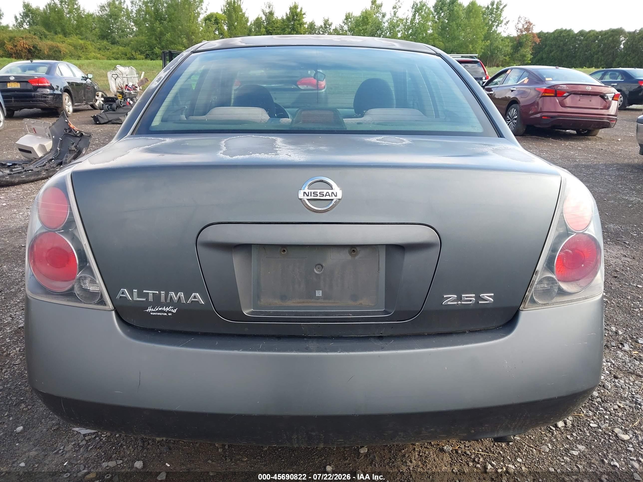 2006 Nissan Altima 2.5 S Gray vin: 1N4AL11D86N461953