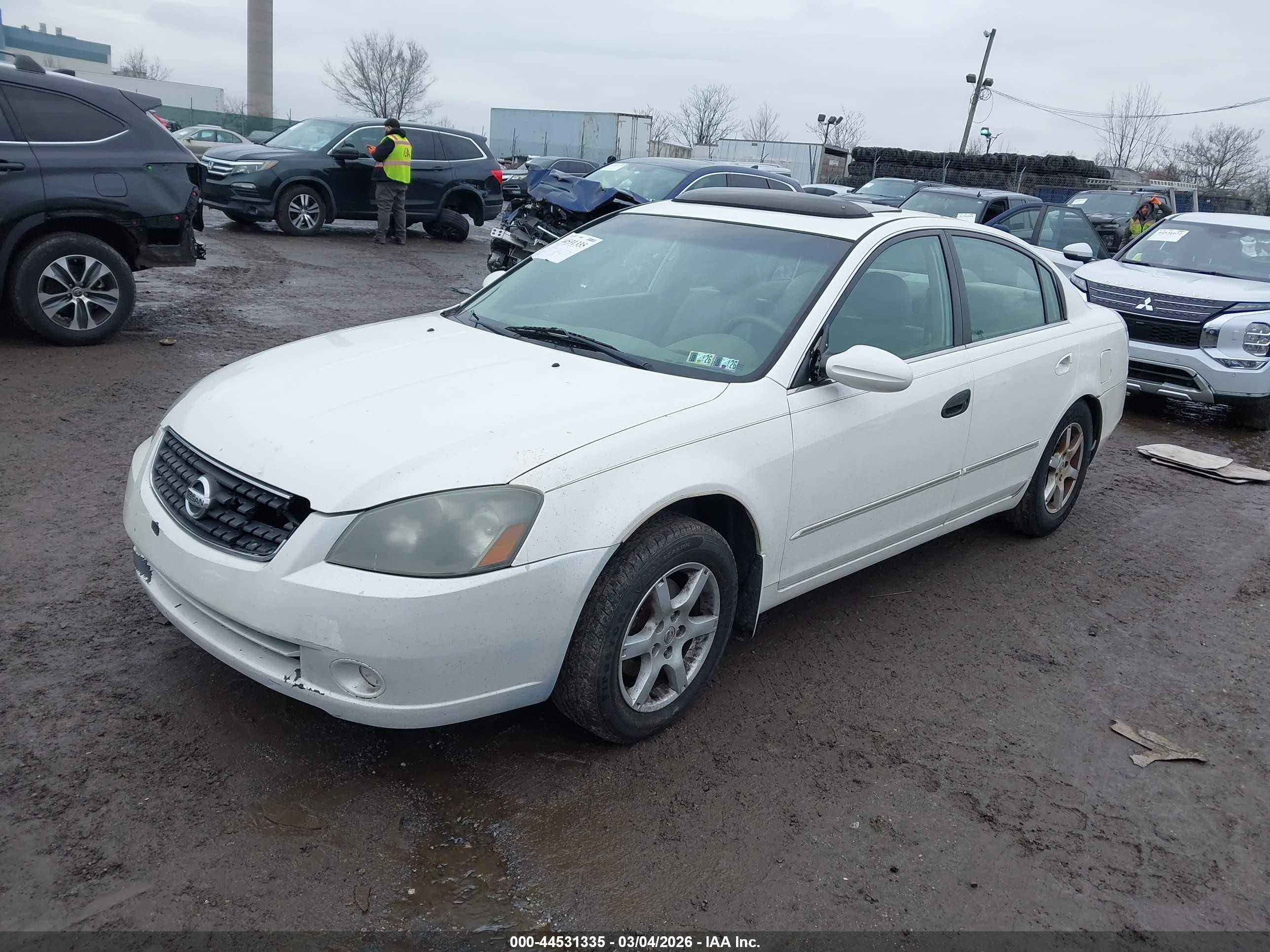 2005 Nissan Altima 2.5 S White vin: 1N4AL11D95C148629