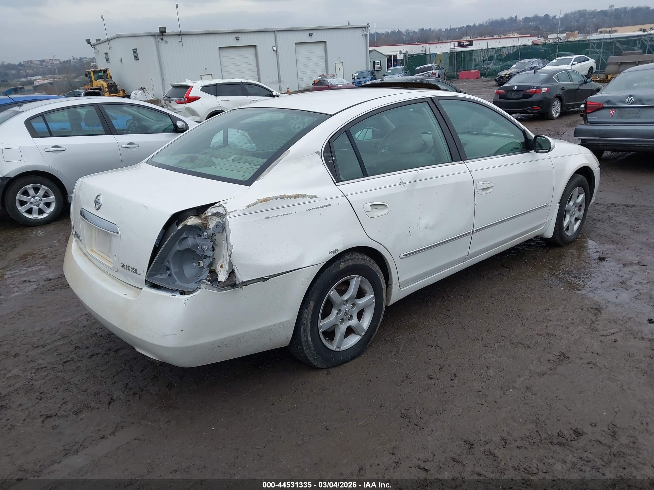 2005 Nissan Altima 2.5 S White vin: 1N4AL11D95C148629