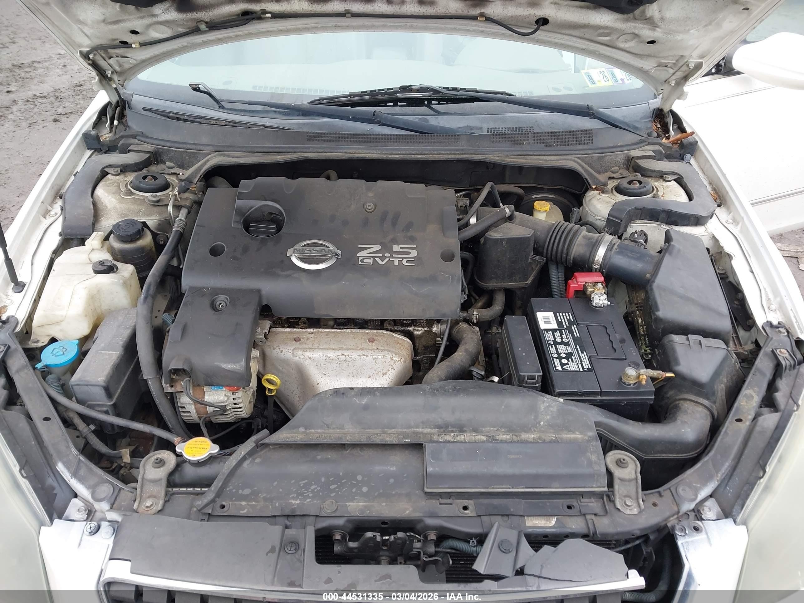 2005 Nissan Altima 2.5 S White vin: 1N4AL11D95C148629