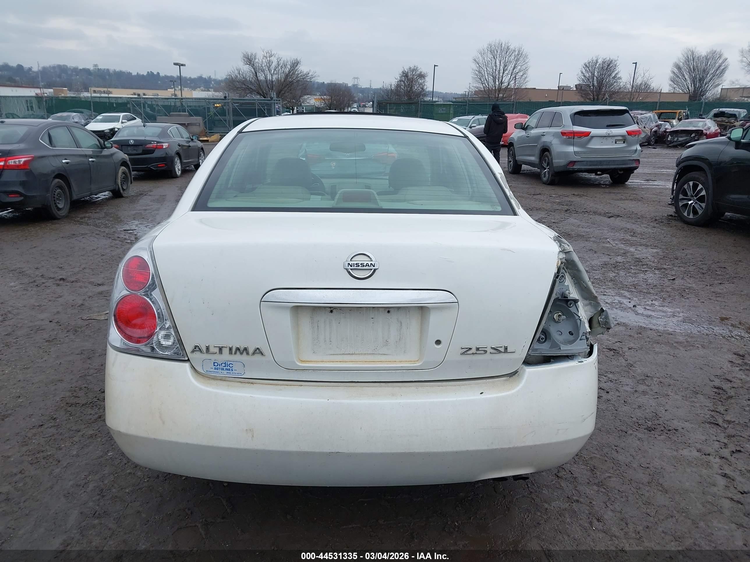 2005 Nissan Altima 2.5 S White vin: 1N4AL11D95C148629