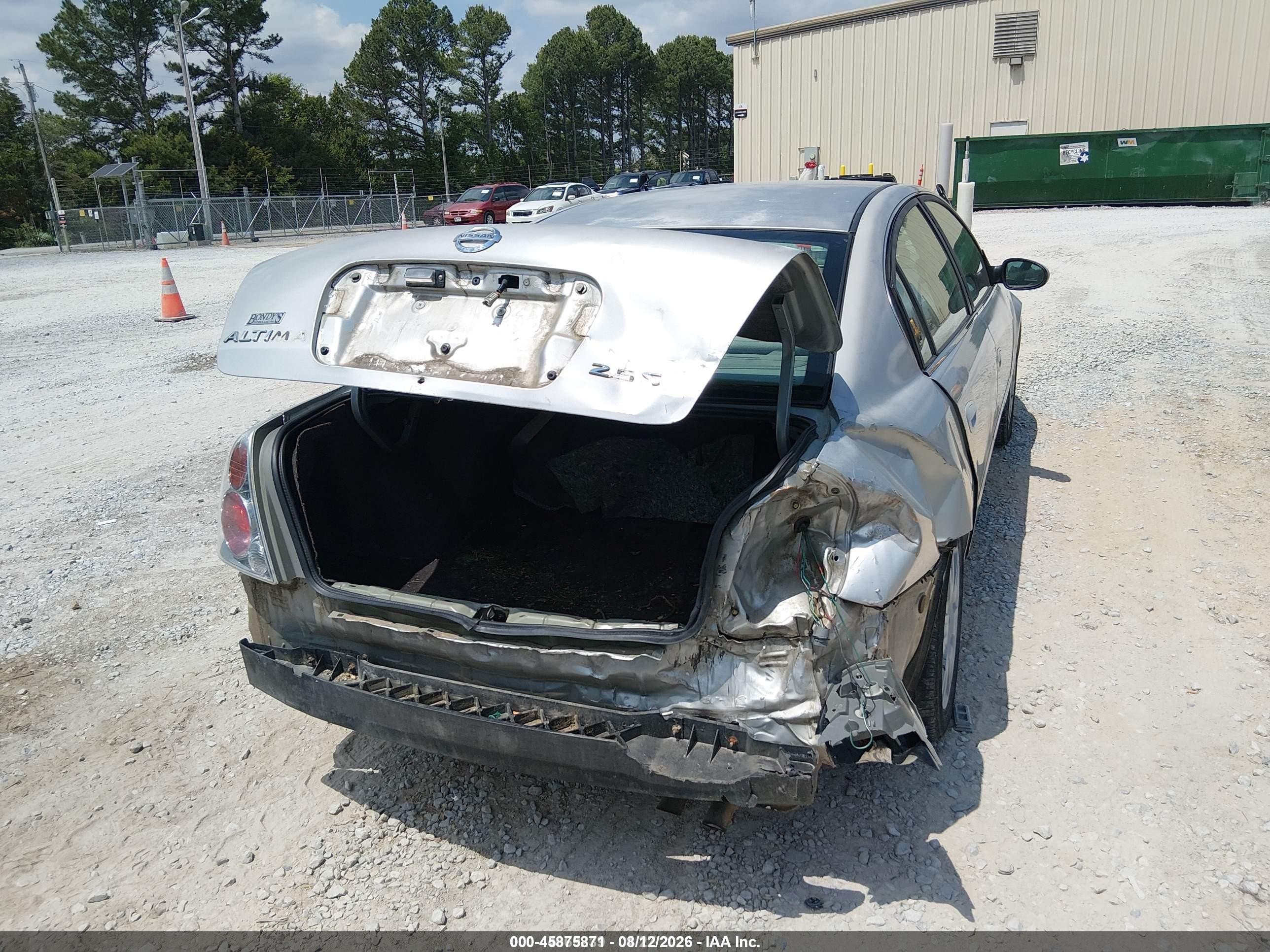 2005 Nissan Altima 2.5 S Серебряный vin: 1N4AL11D95N414641