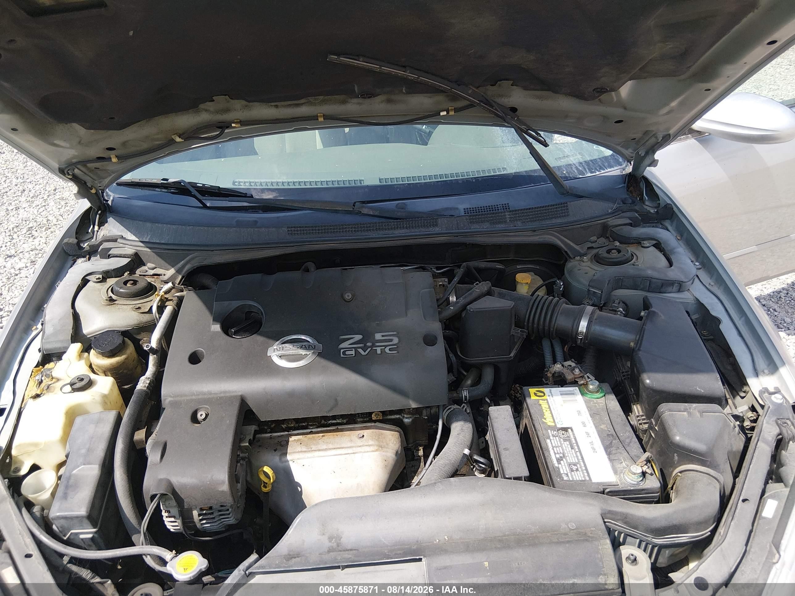 2005 Nissan Altima 2.5 S Серебряный vin: 1N4AL11D95N414641