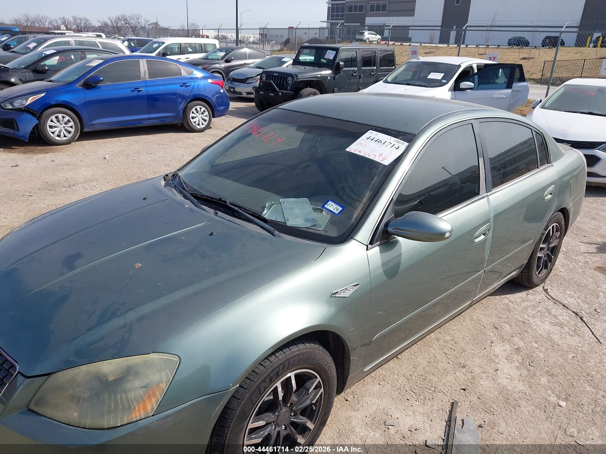 2006 Nissan Altima 2.5 S Green vin: 1N4AL11D96N328053