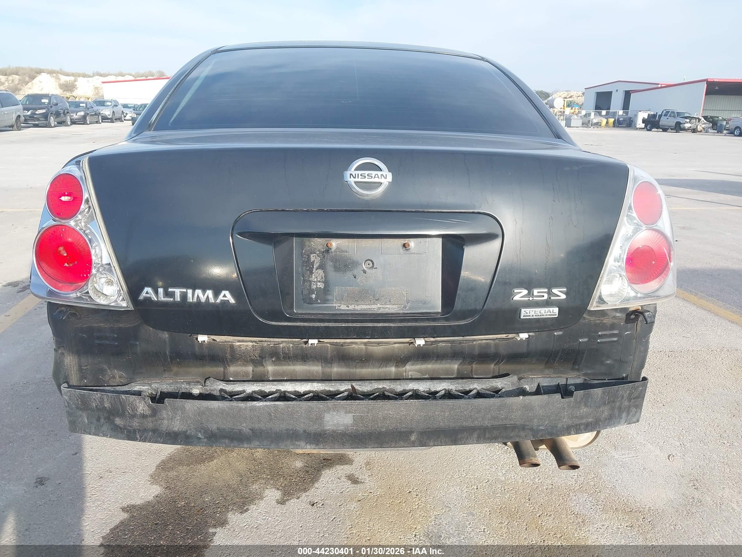 2006 Nissan Altima 2.5 S Black vin: 1N4AL11D96N351476