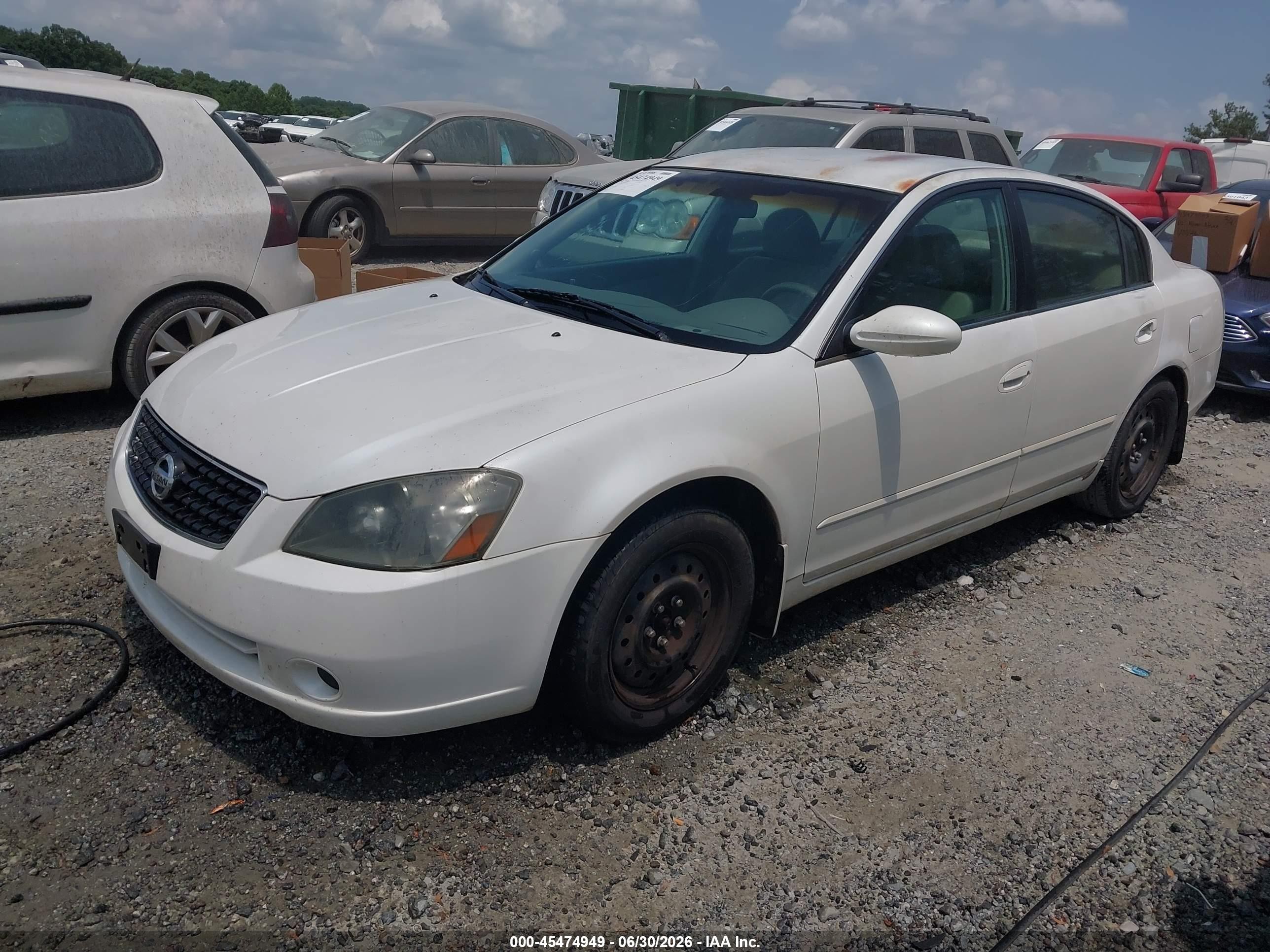 2006 Nissan Altima 2.5 S White vin: 1N4AL11D96N445356