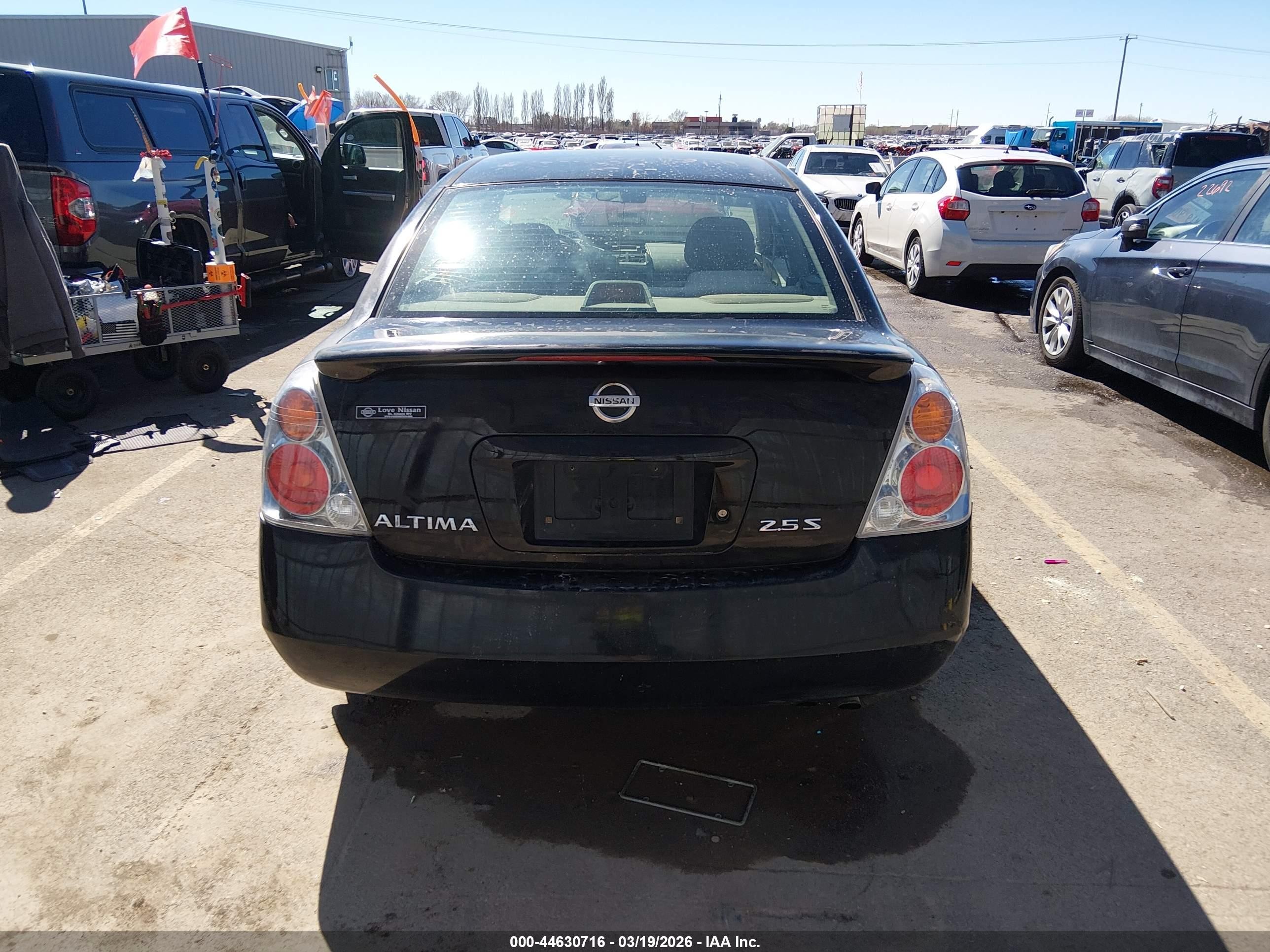 2003 Nissan Altima 2.5 S Black vin: 1N4AL11DX3C332040