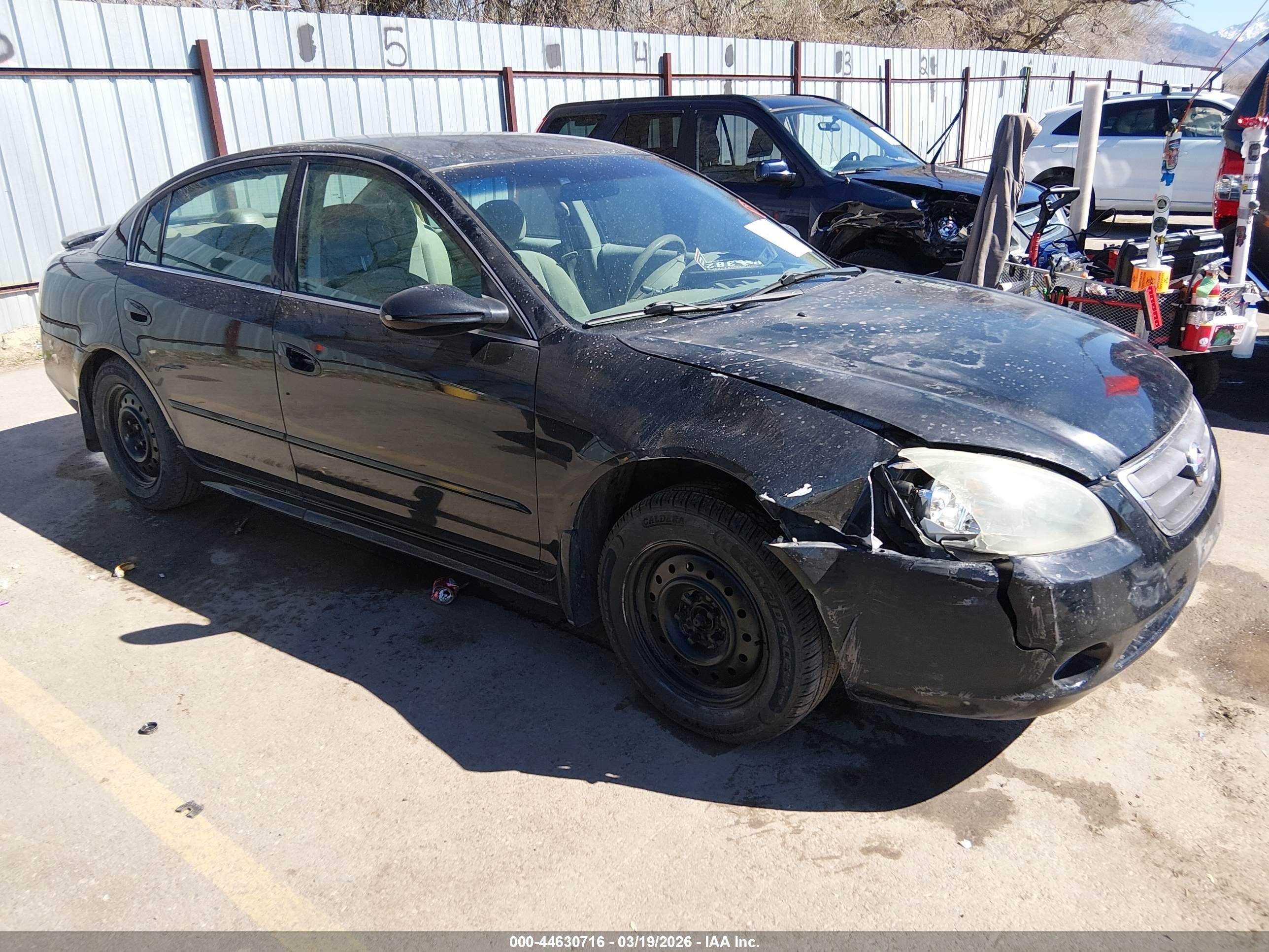 2003 Nissan Altima 2.5 S Black vin: 1N4AL11DX3C332040