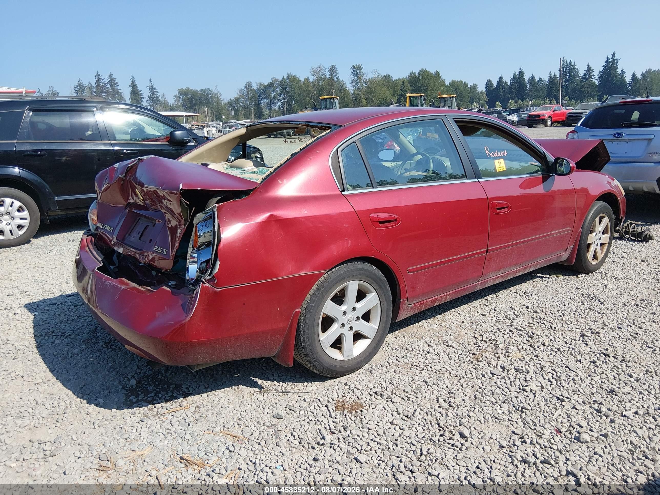 2004 Nissan Altima 2.5 S Maroon vin: 1N4AL11DX4C168760