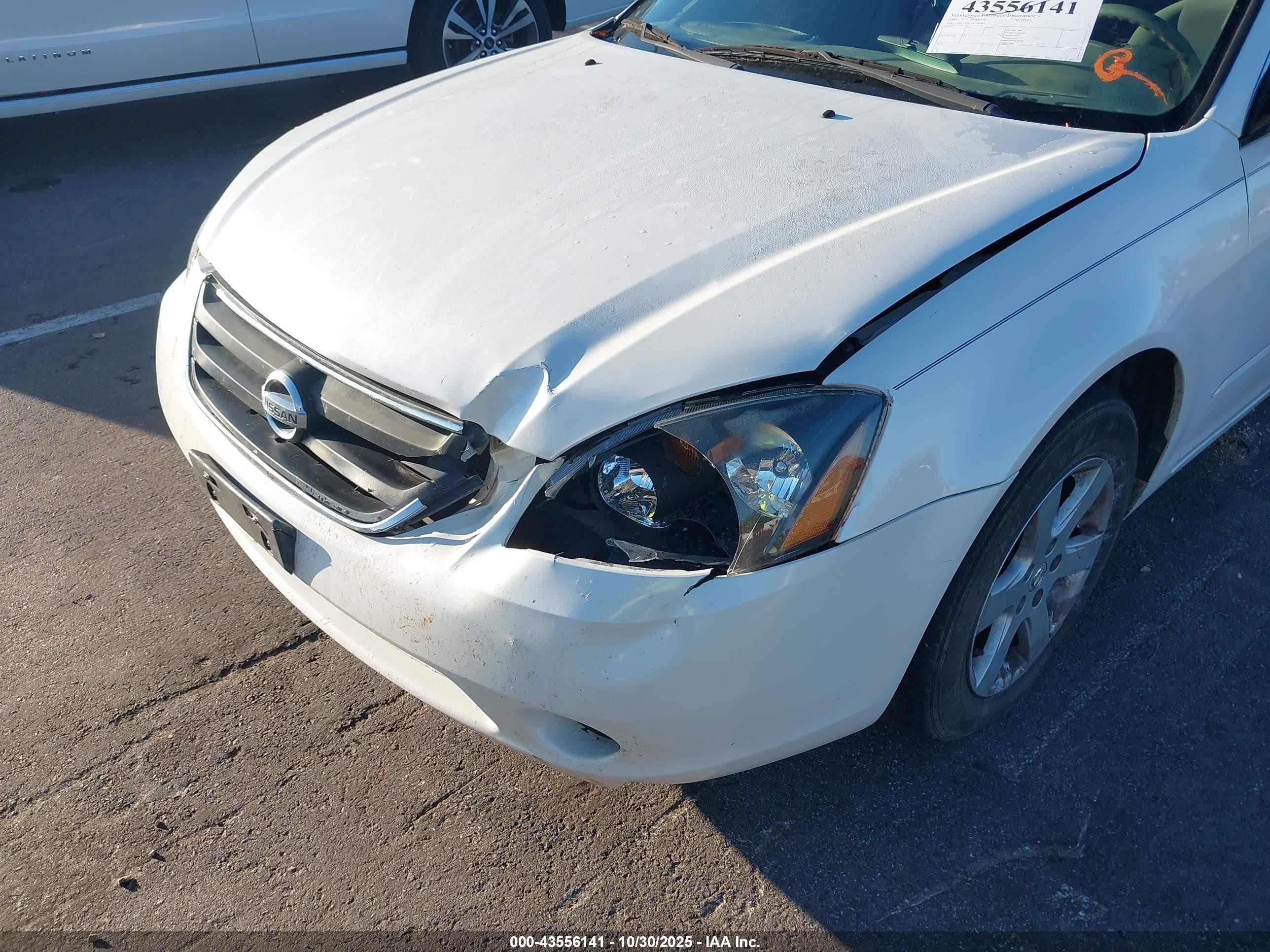 2003 Nissan Altima 2.5 S White vin: 1N4AL11E33C241541