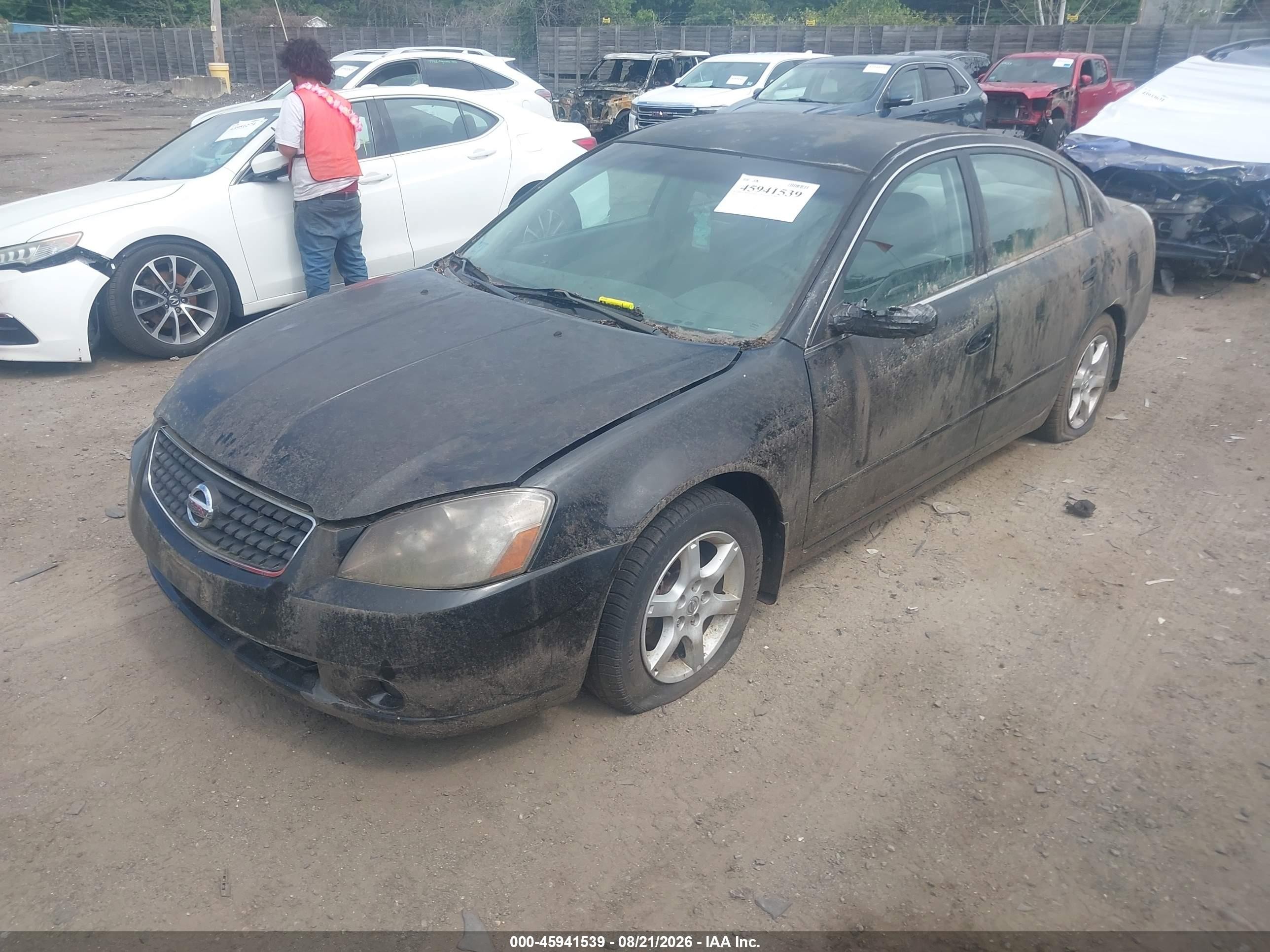 2005 Nissan Altima 2.5 S Black vin: 1N4AL11E85C334316