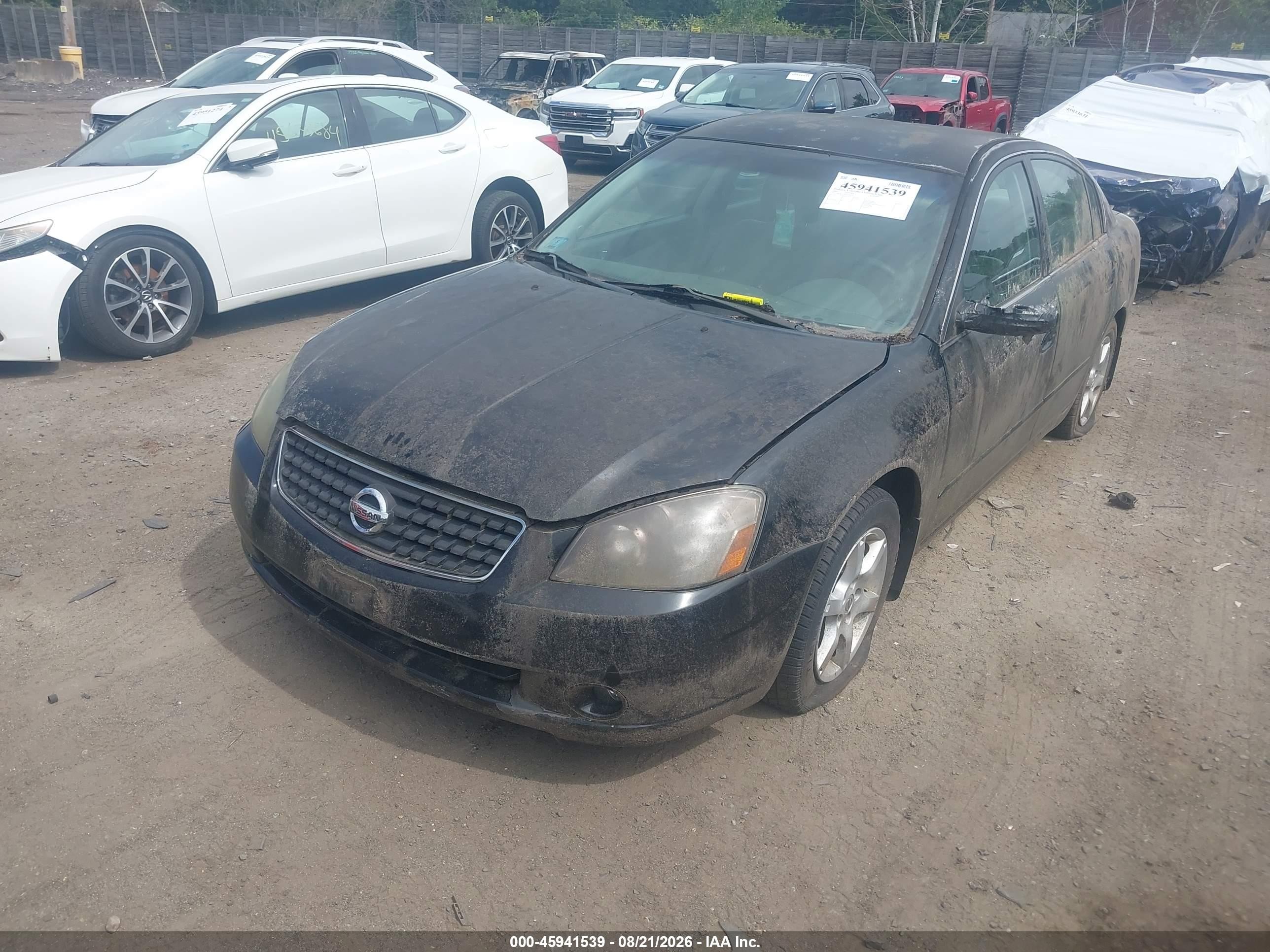 2005 Nissan Altima 2.5 S Black vin: 1N4AL11E85C334316