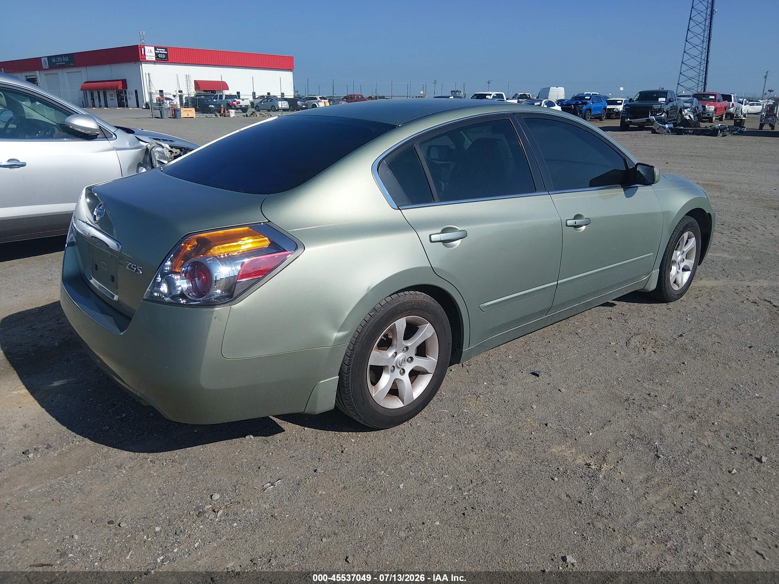2007 Nissan Altima 2.5 S Green vin: 1N4AL21E07N483400