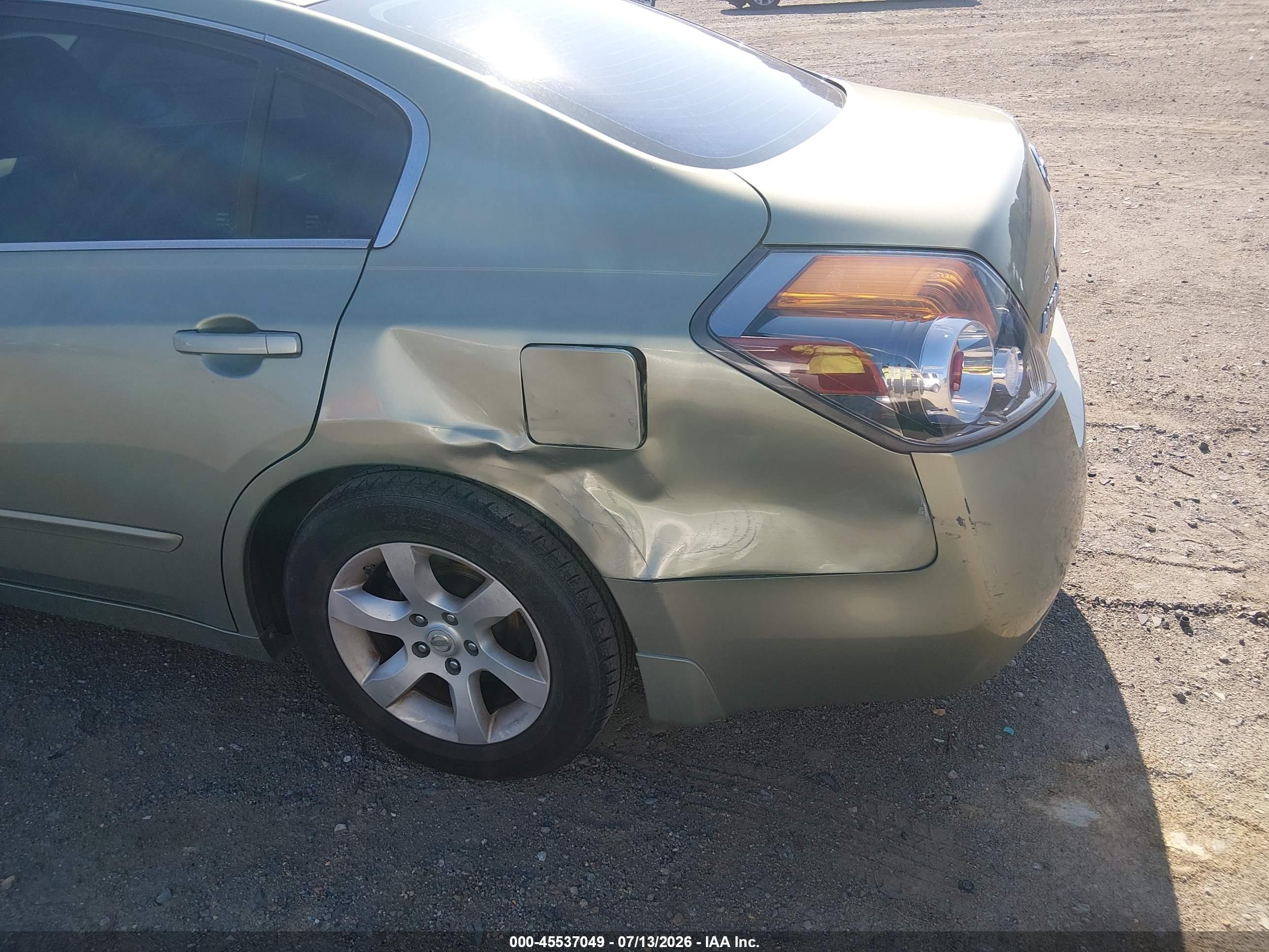 2007 Nissan Altima 2.5 S Green vin: 1N4AL21E07N483400