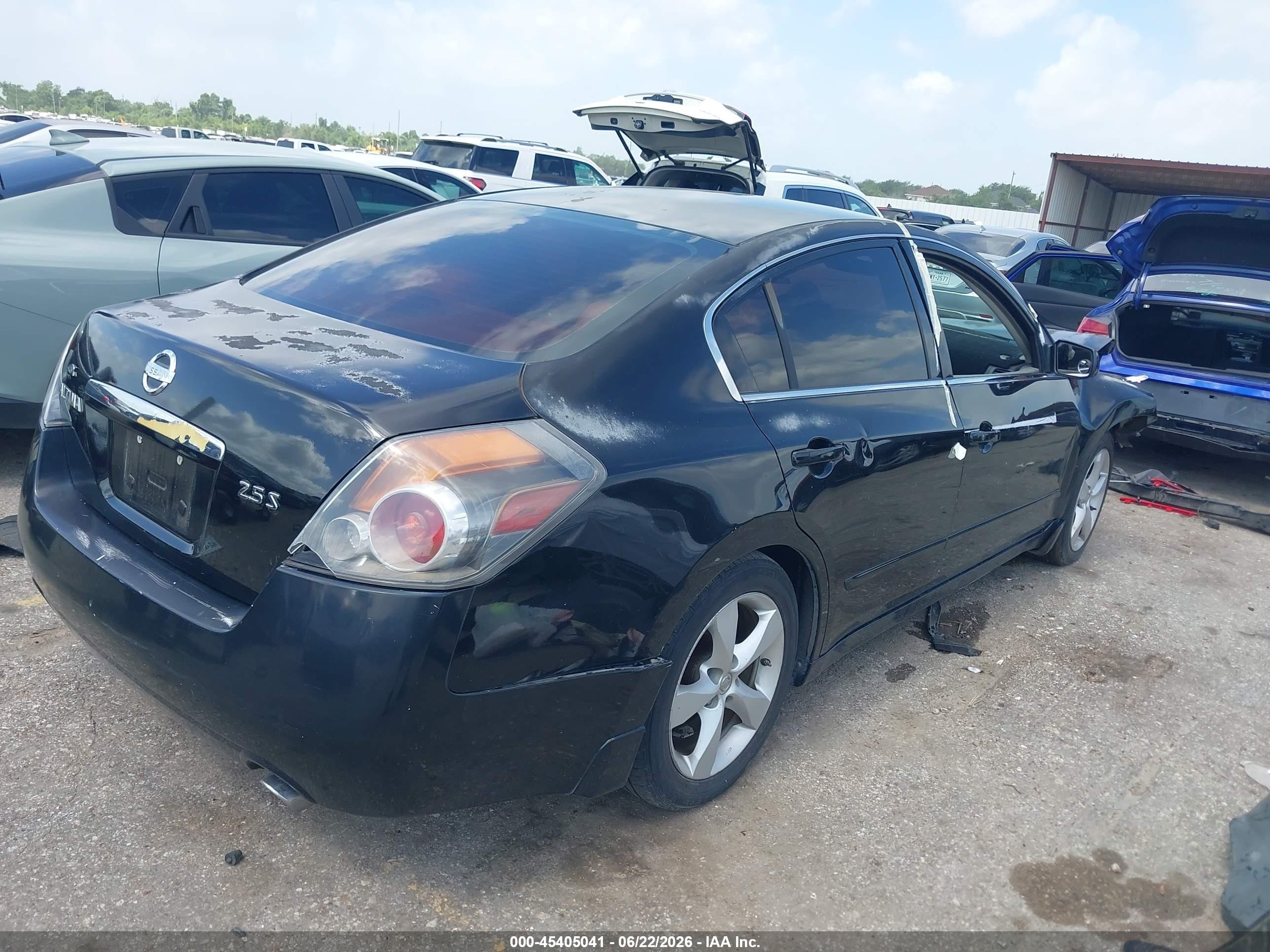 2008 Nissan Altima 2.5 S Black vin: 1N4AL21E08N404647