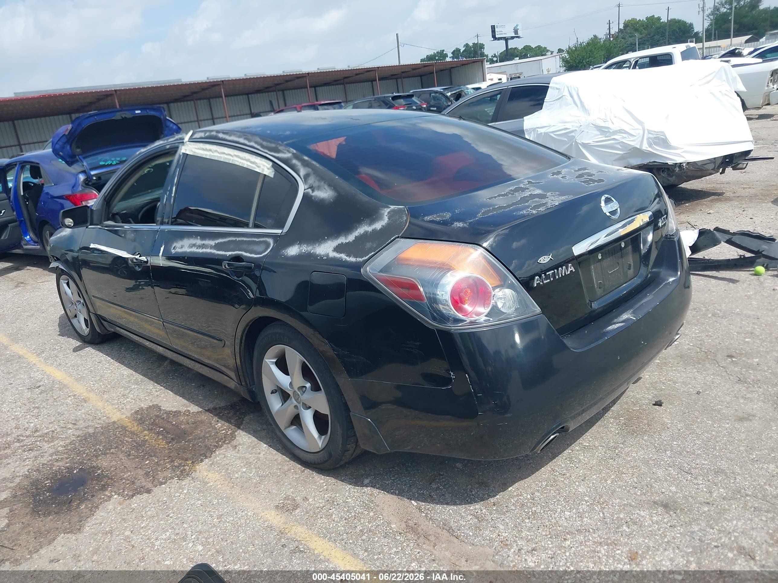 2008 Nissan Altima 2.5 S Black vin: 1N4AL21E08N404647