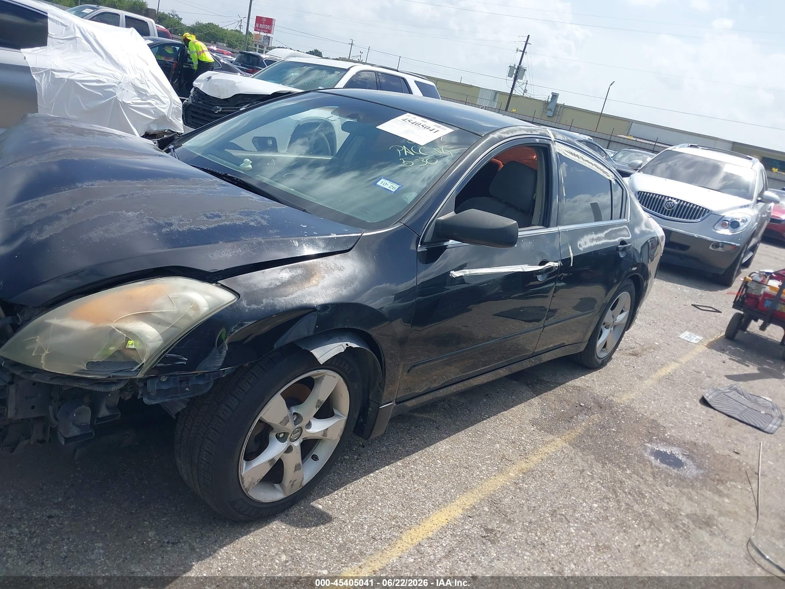 2008 Nissan Altima 2.5 S Black vin: 1N4AL21E08N404647