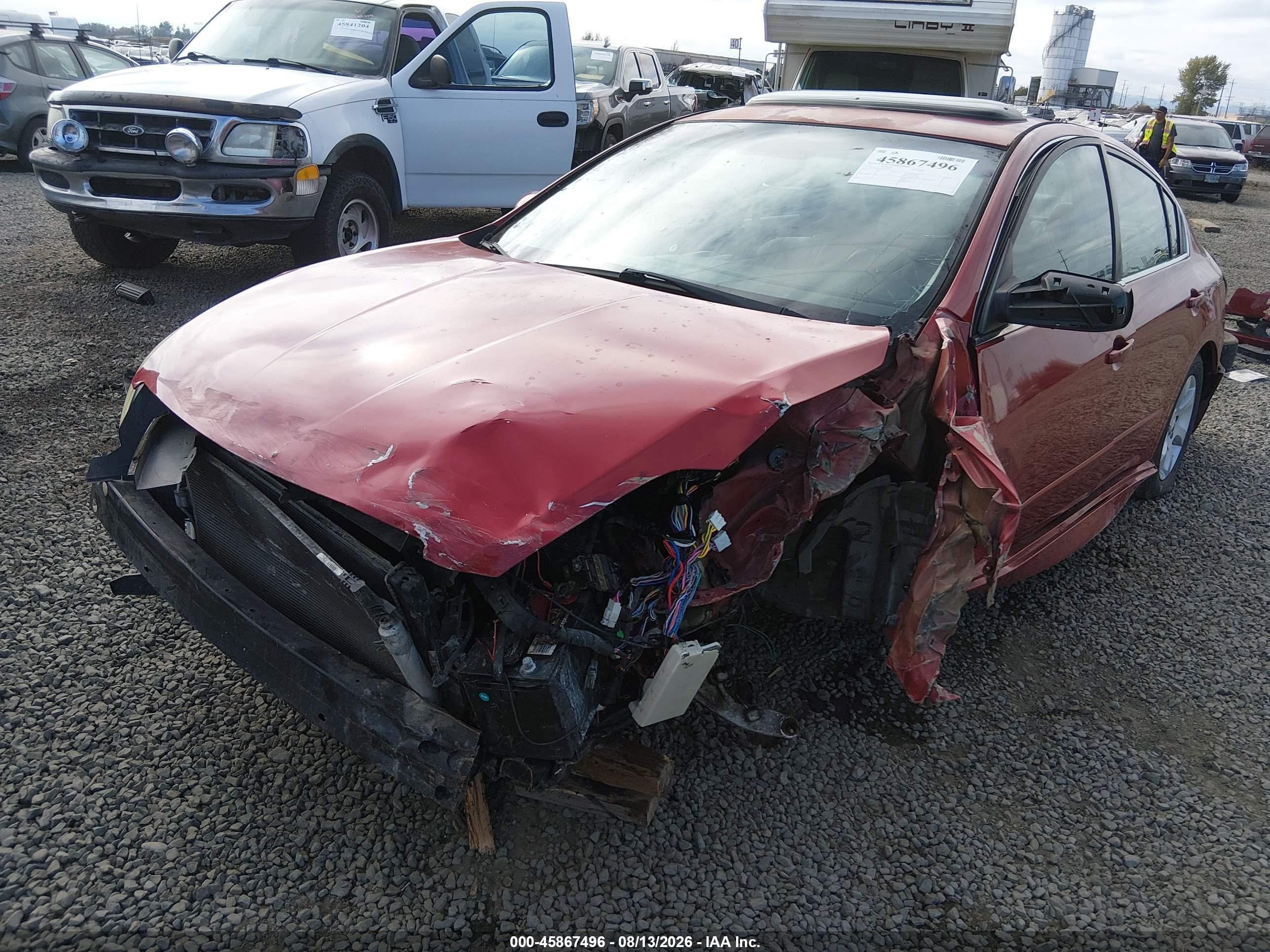 2009 Nissan Altima 2.5 S Красный vin: 1N4AL21E09N486090