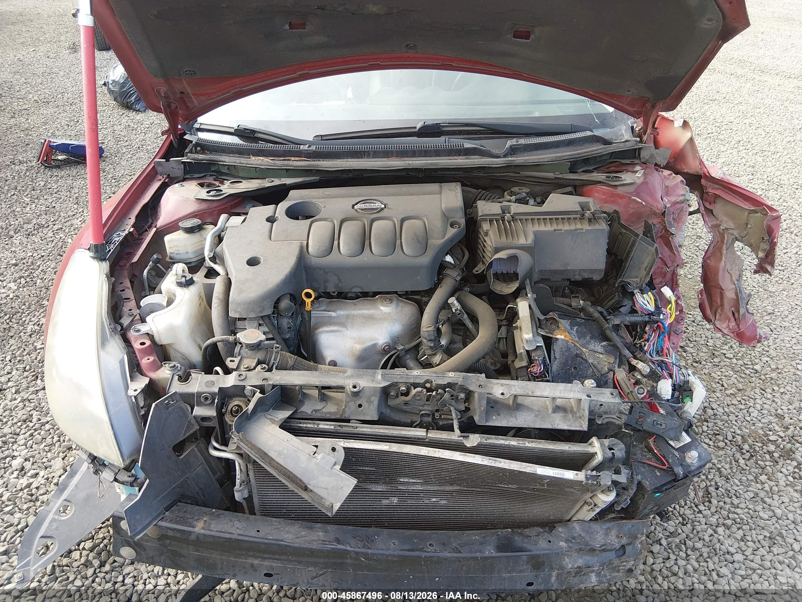 2009 Nissan Altima 2.5 S Красный vin: 1N4AL21E09N486090