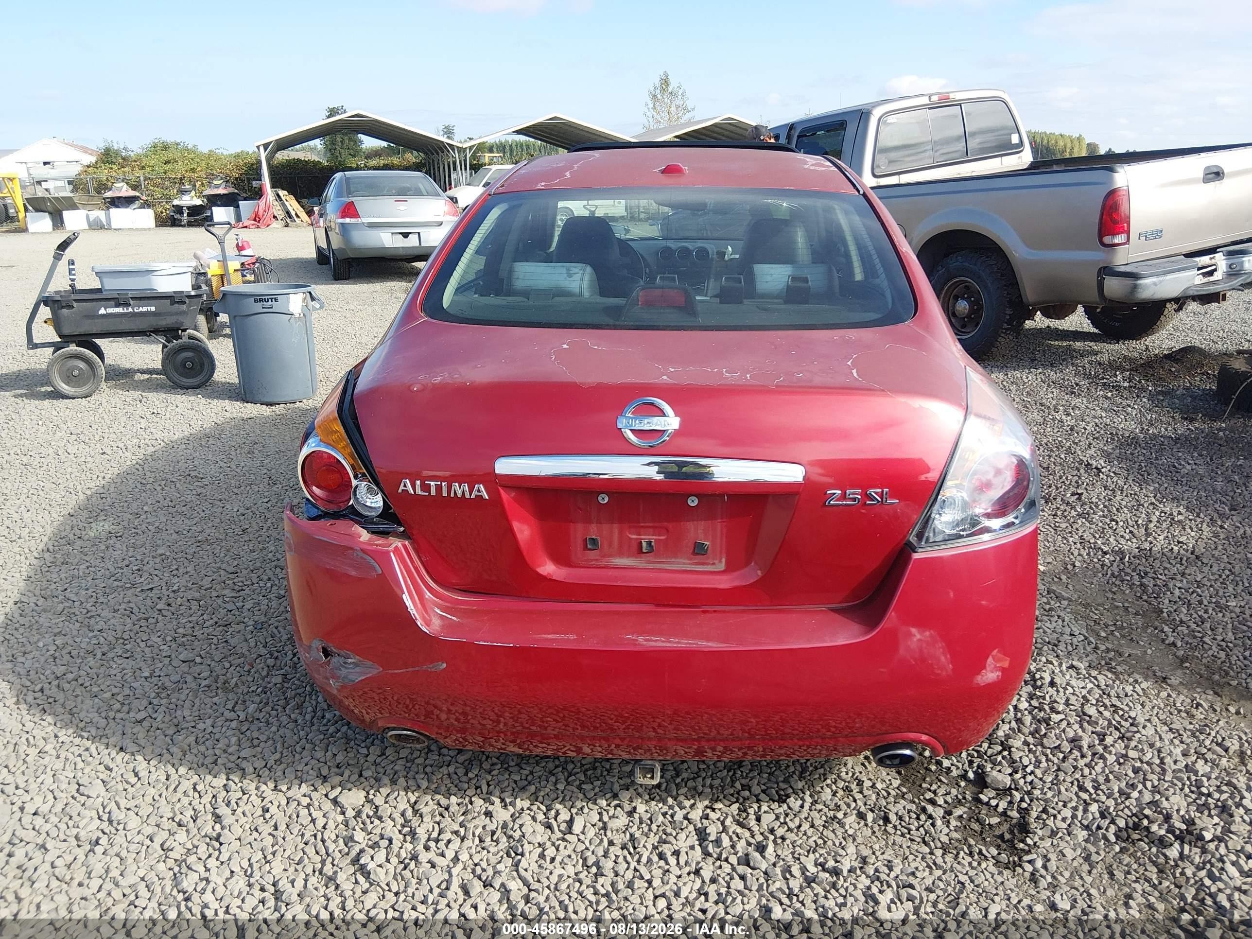 2009 Nissan Altima 2.5 S Красный vin: 1N4AL21E09N486090