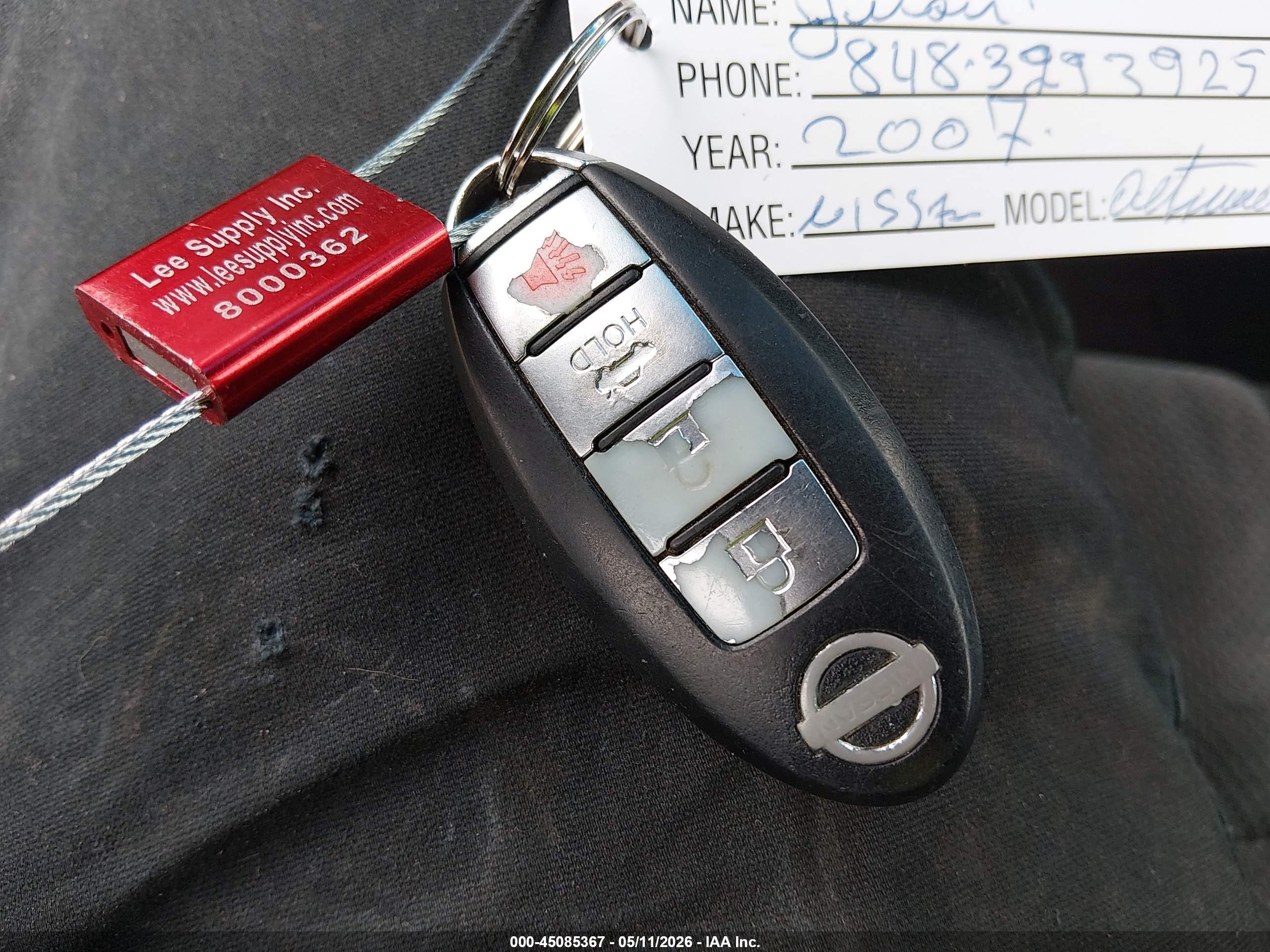 2007 Nissan Altima 2.5 S Blue vin: 1N4AL21E17C218710