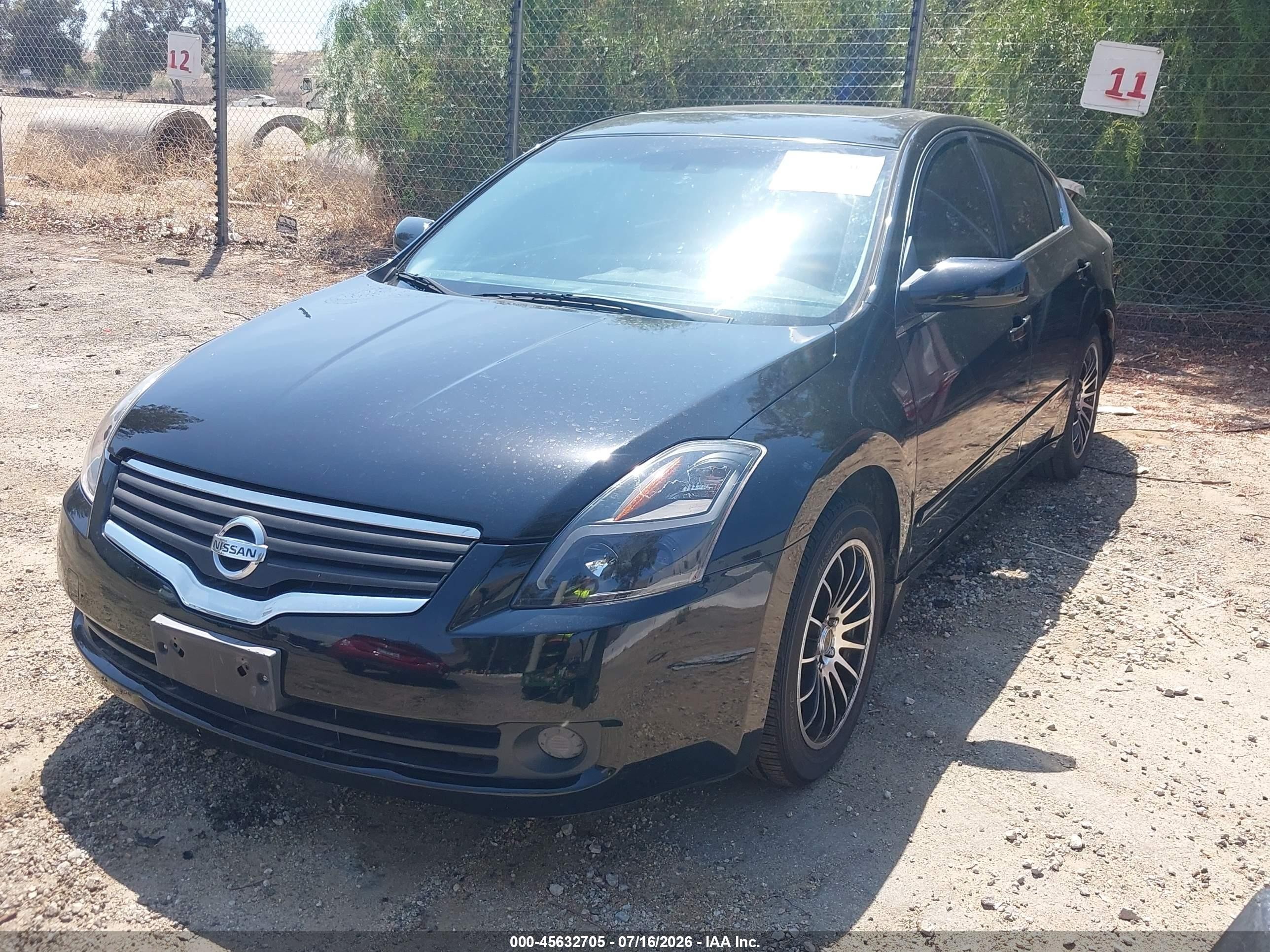 2008 Nissan Altima 2.5 S Black vin: 1N4AL21E18C167629