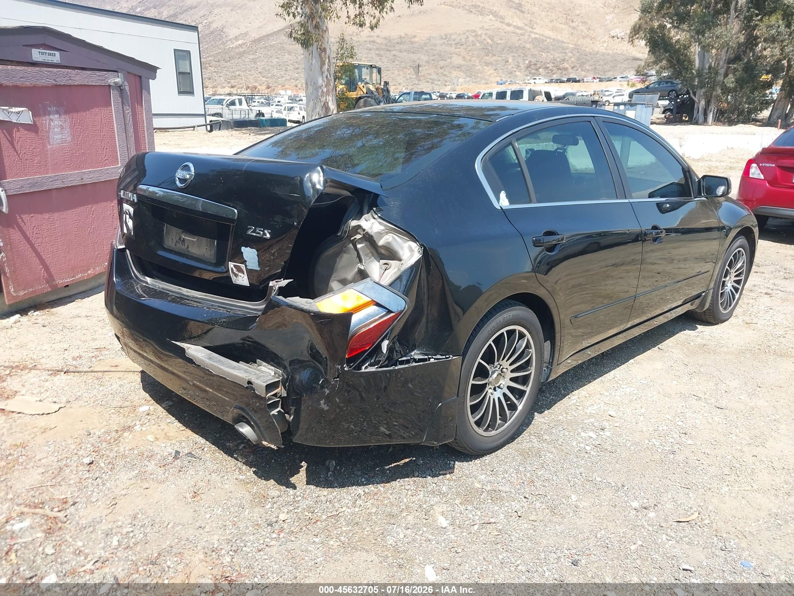 2008 Nissan Altima 2.5 S Black vin: 1N4AL21E18C167629