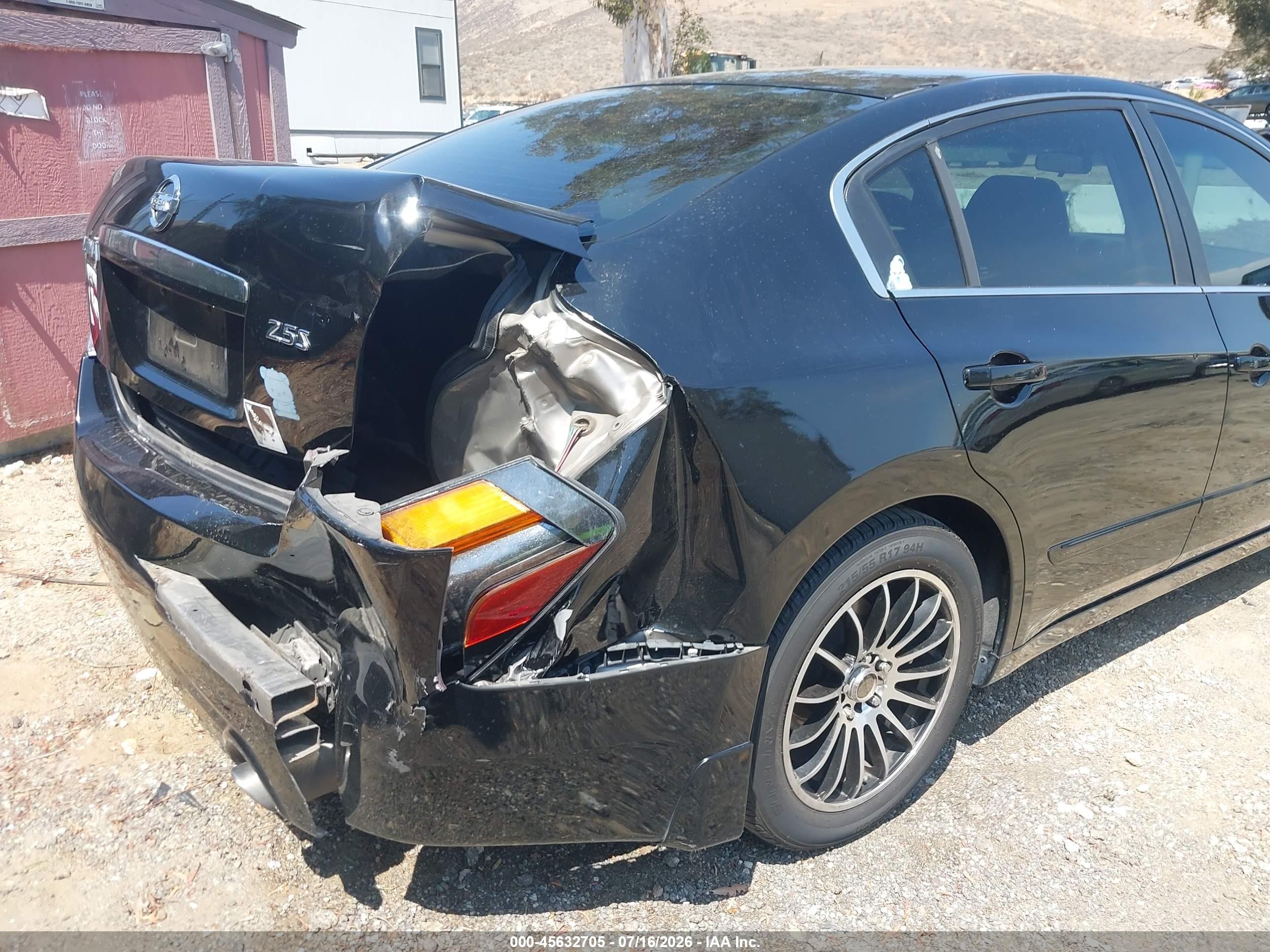 2008 Nissan Altima 2.5 S Black vin: 1N4AL21E18C167629