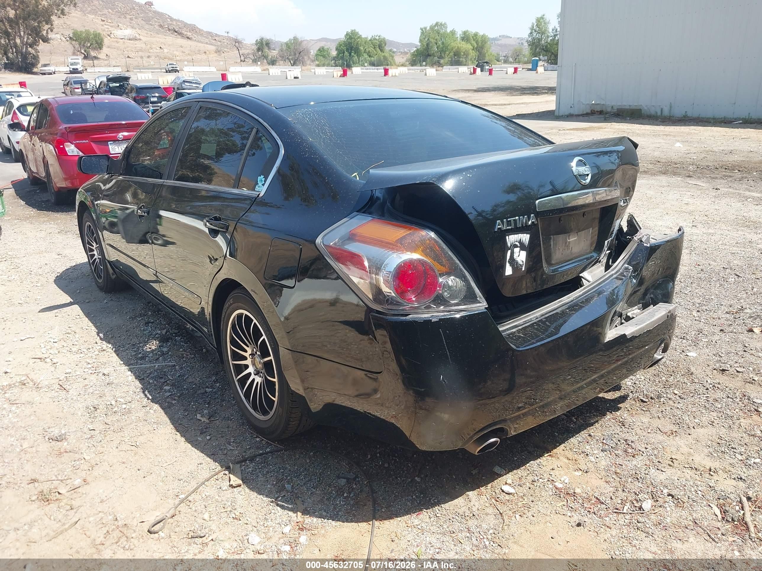 2008 Nissan Altima 2.5 S Black vin: 1N4AL21E18C167629