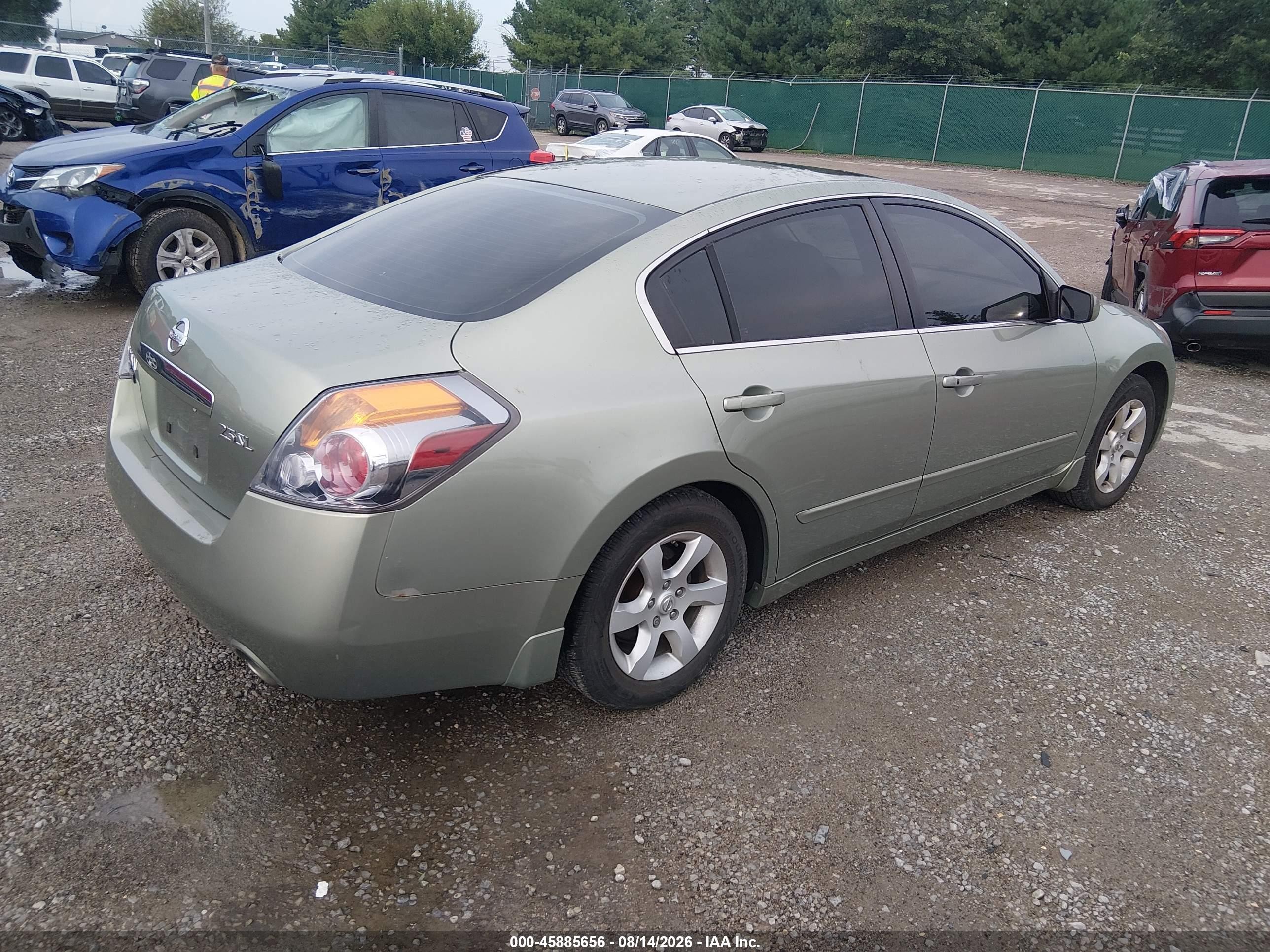 2008 Nissan Altima 2.5 Sl Green vin: 1N4AL21E18C220815