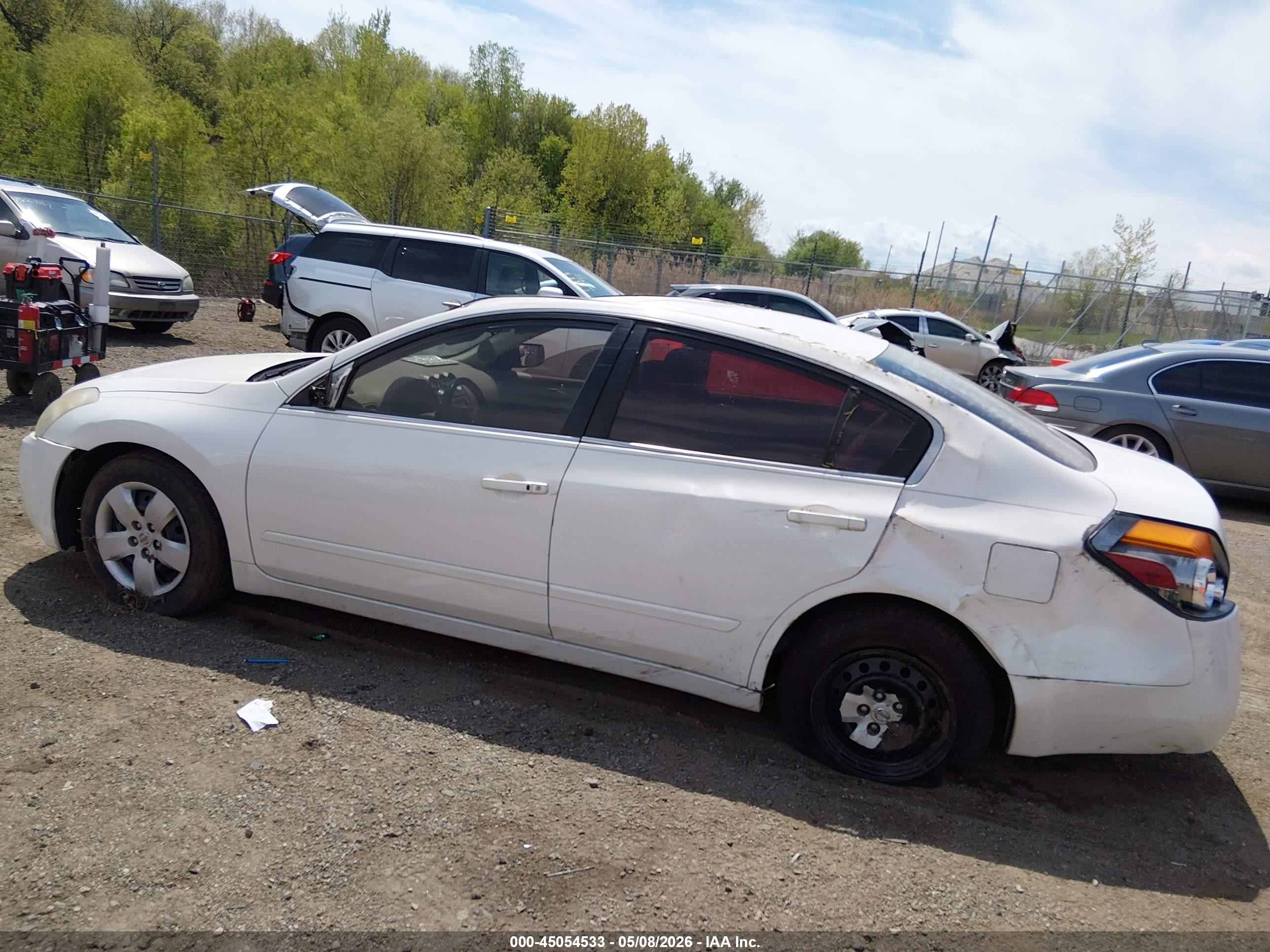 2008 Nissan Altima 2.5 S White vin: 1N4AL21E18C252633