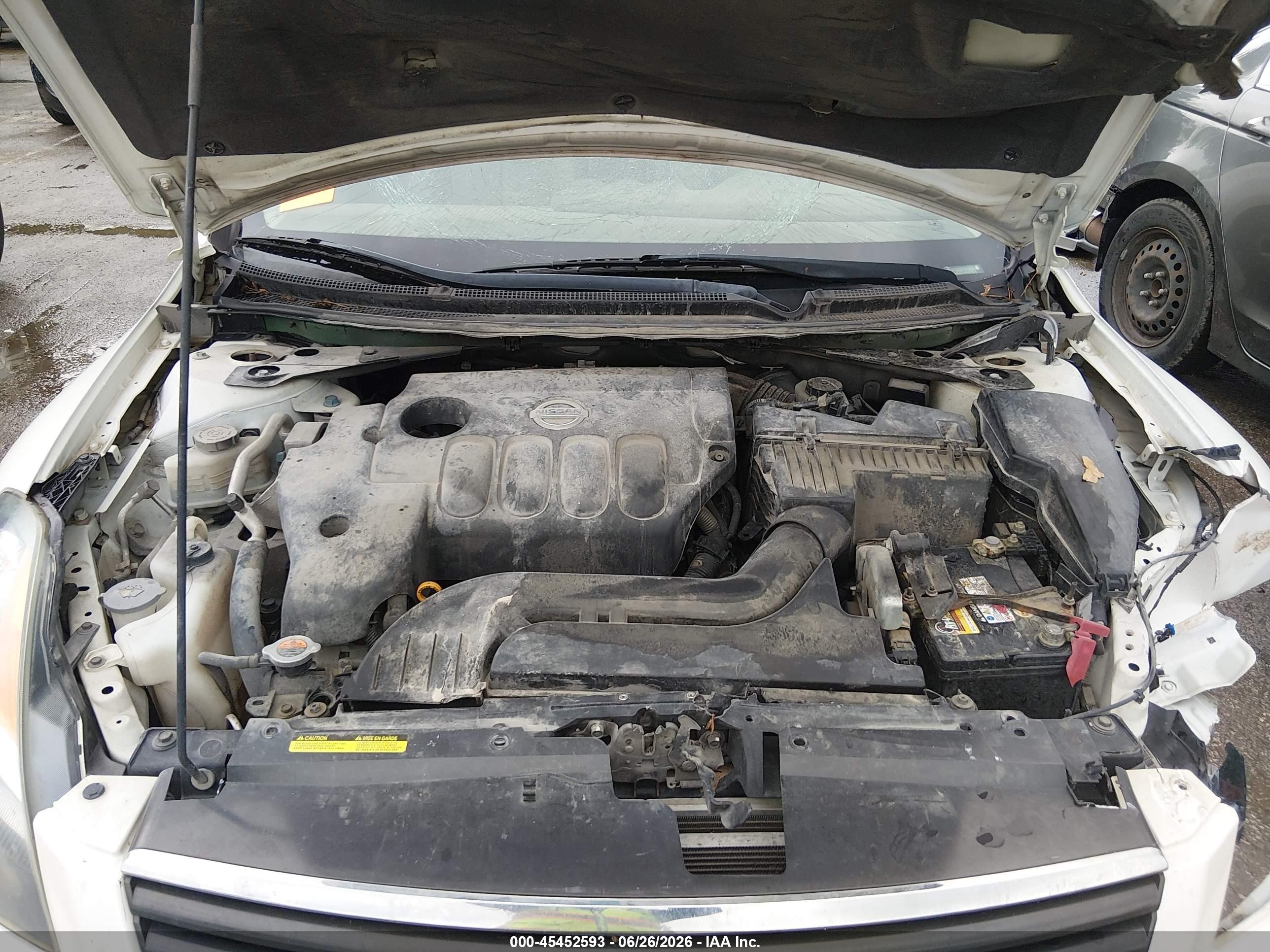 2009 Nissan Altima 2.5 S White vin: 1N4AL21E19N437755