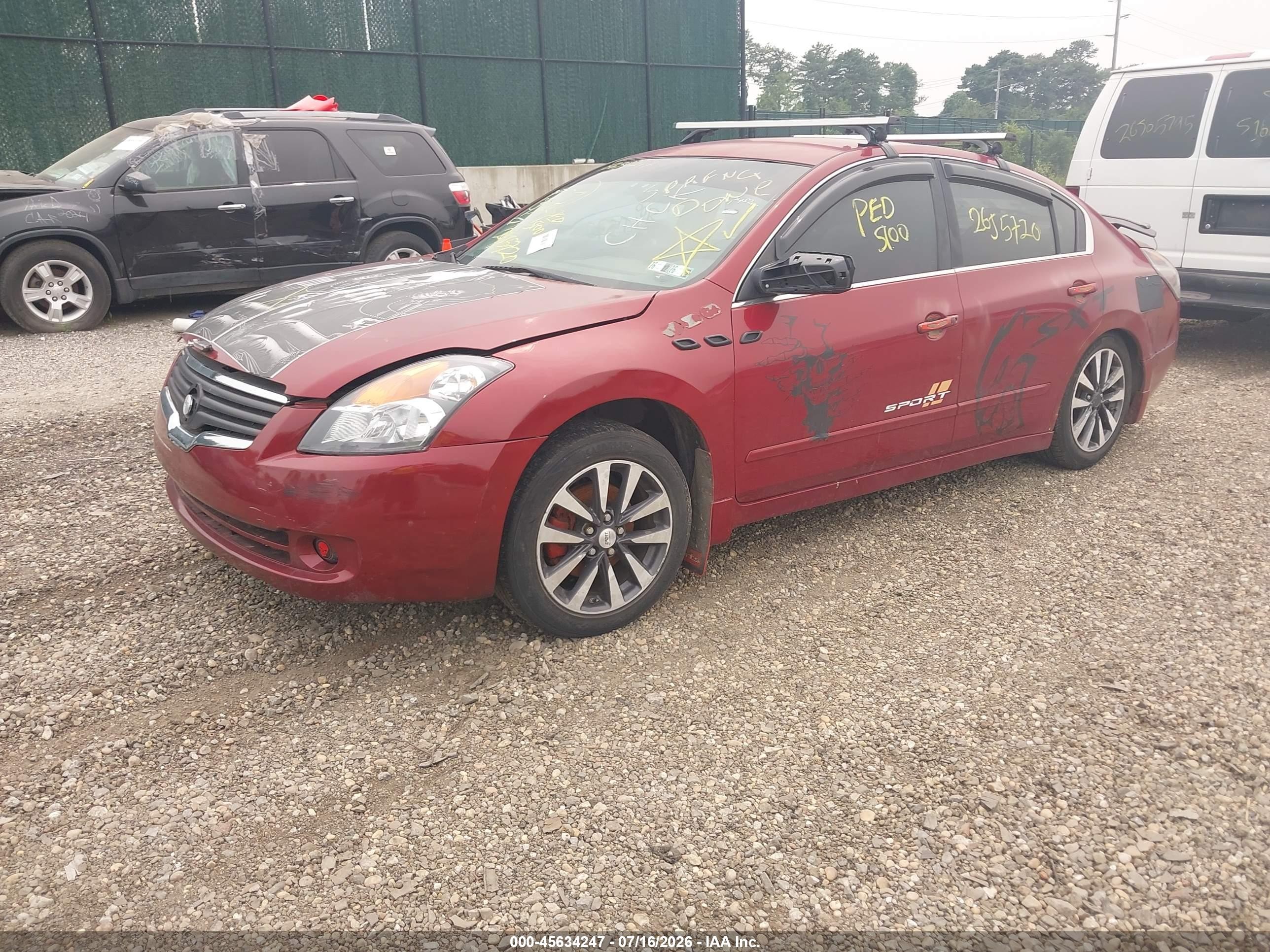 2007 Nissan Altima 2.5 S Red vin: 1N4AL21E27C117434