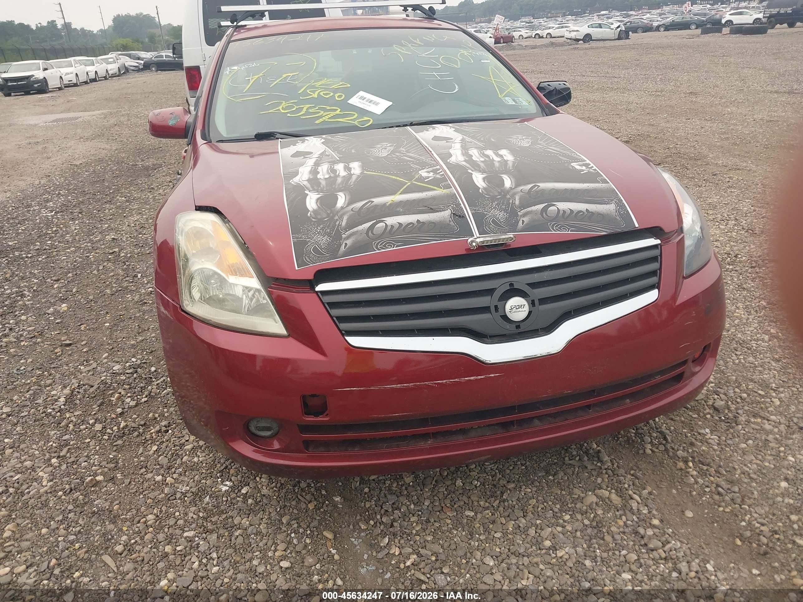 2007 Nissan Altima 2.5 S Red vin: 1N4AL21E27C117434