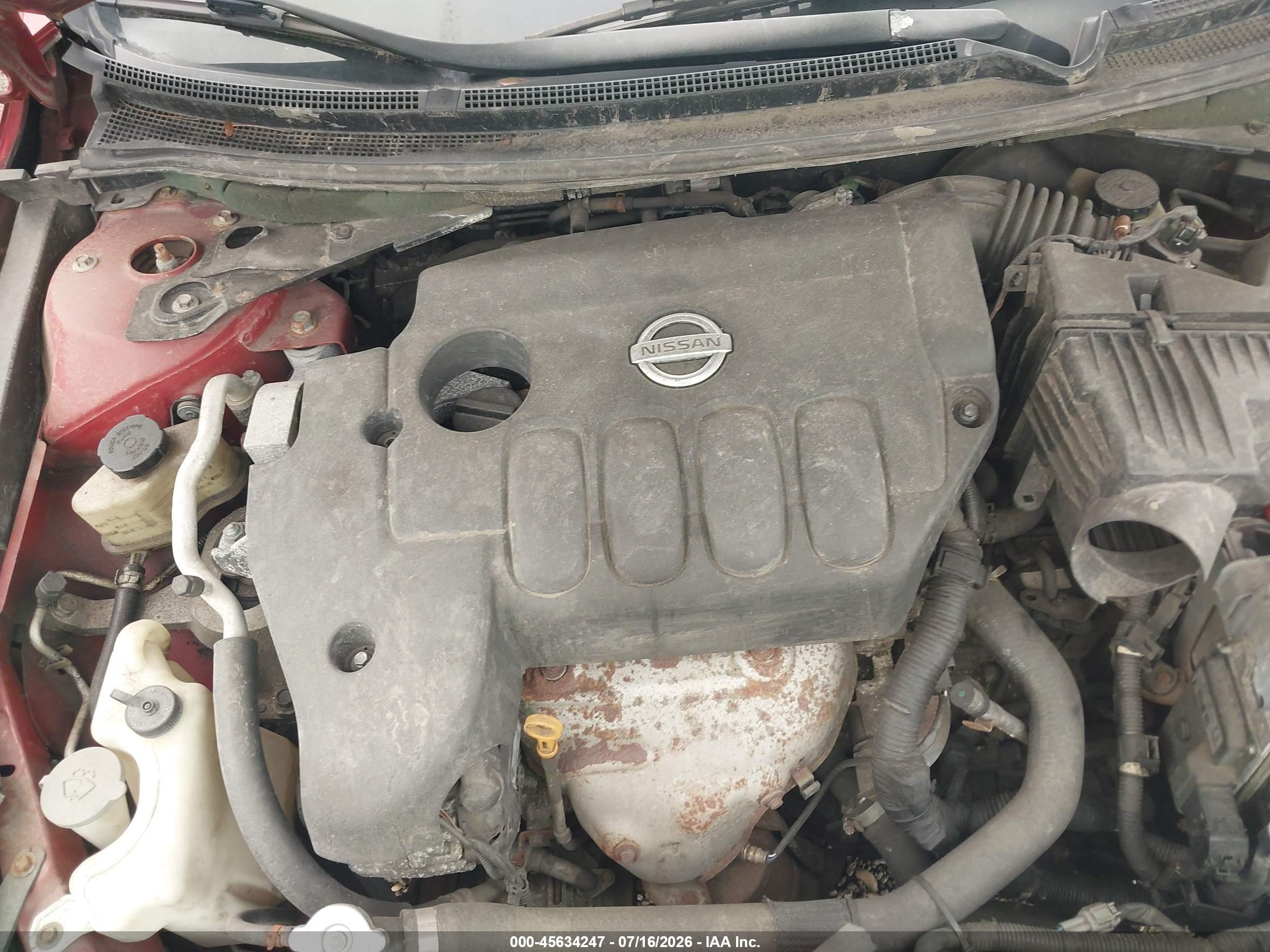 2007 Nissan Altima 2.5 S Red vin: 1N4AL21E27C117434