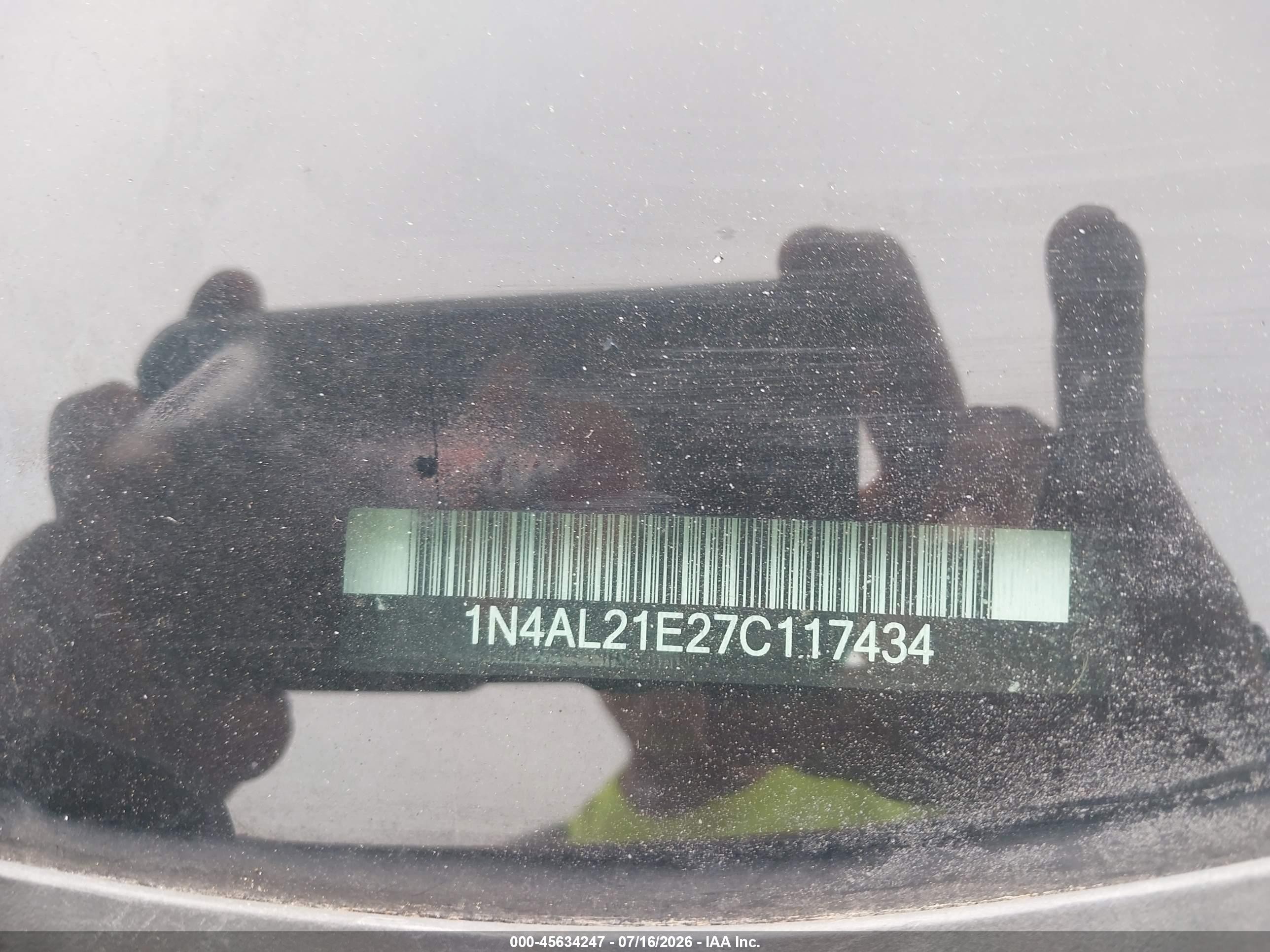 2007 Nissan Altima 2.5 S Red vin: 1N4AL21E27C117434